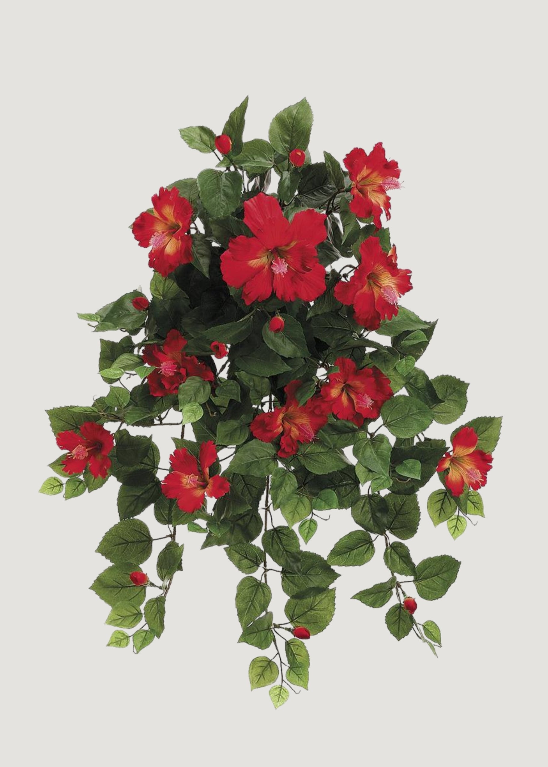Red Artificial Hibiscus Bush