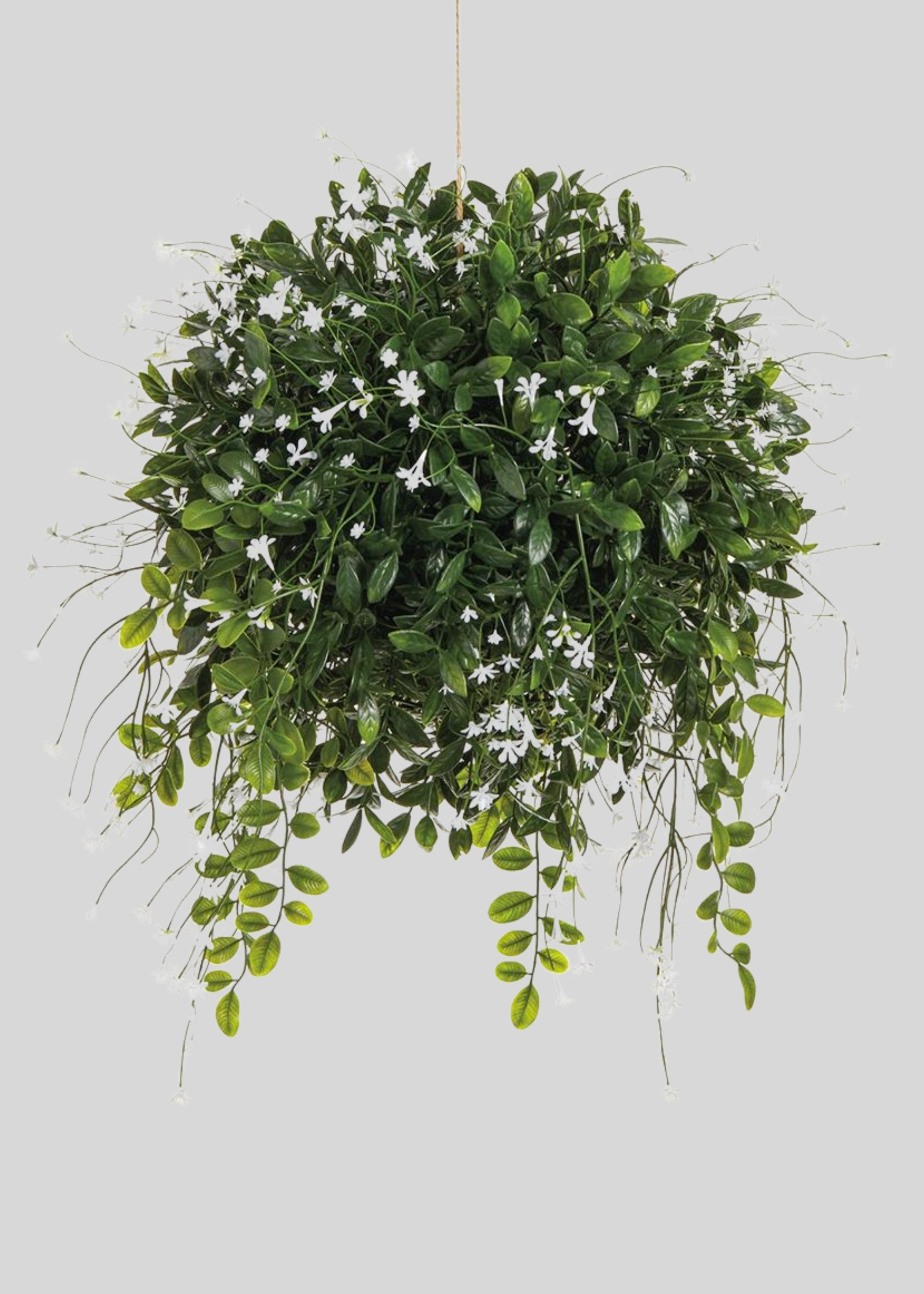 UV Treated Fake Flower and Boxwood Outdoor Hanging Plant