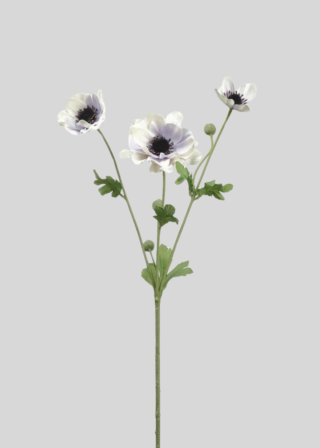 Artificial Anemone Flowers in Lavender Cream
