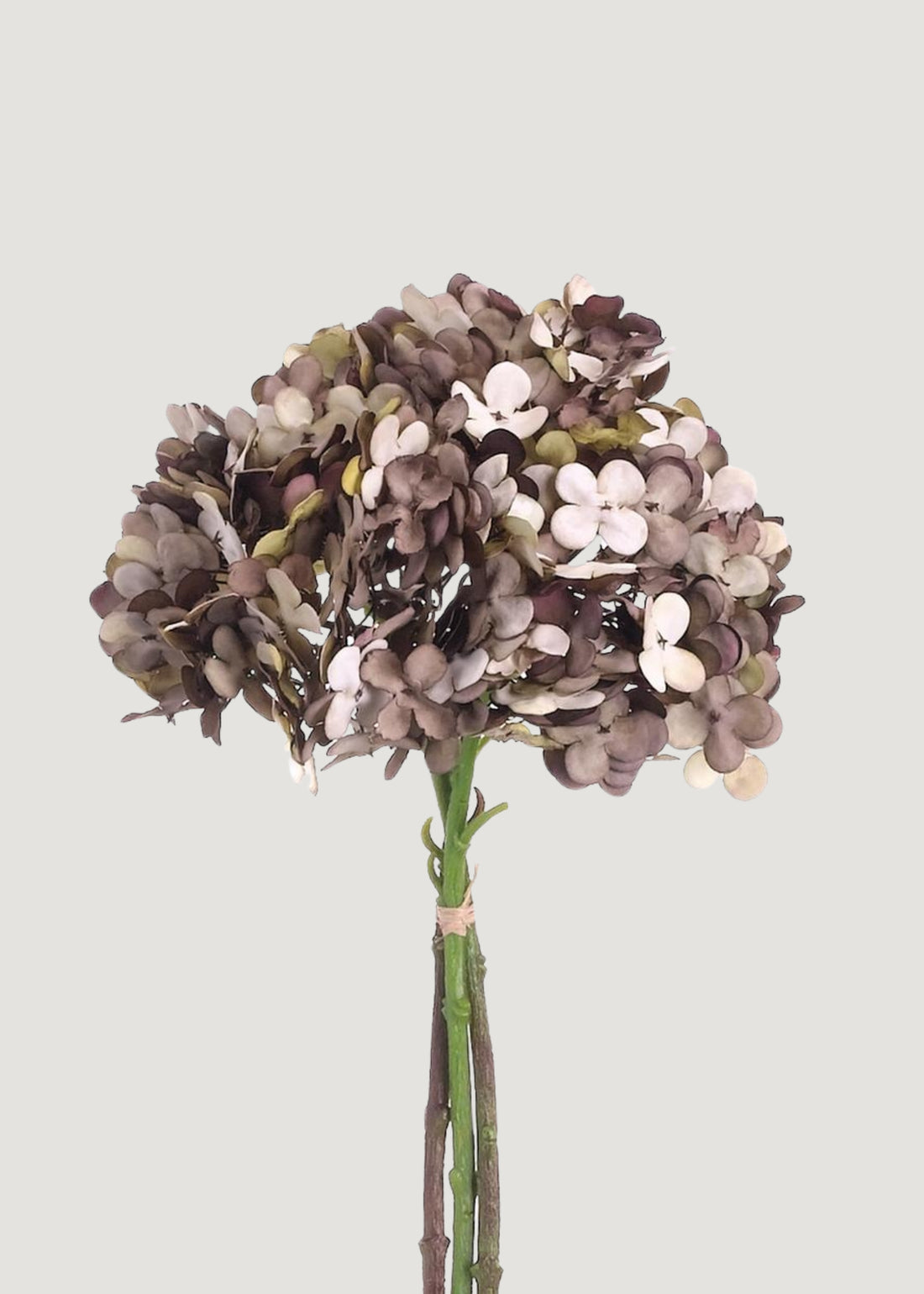 Vintage Brown Taupe Fake Hydrangea Flower Bundle