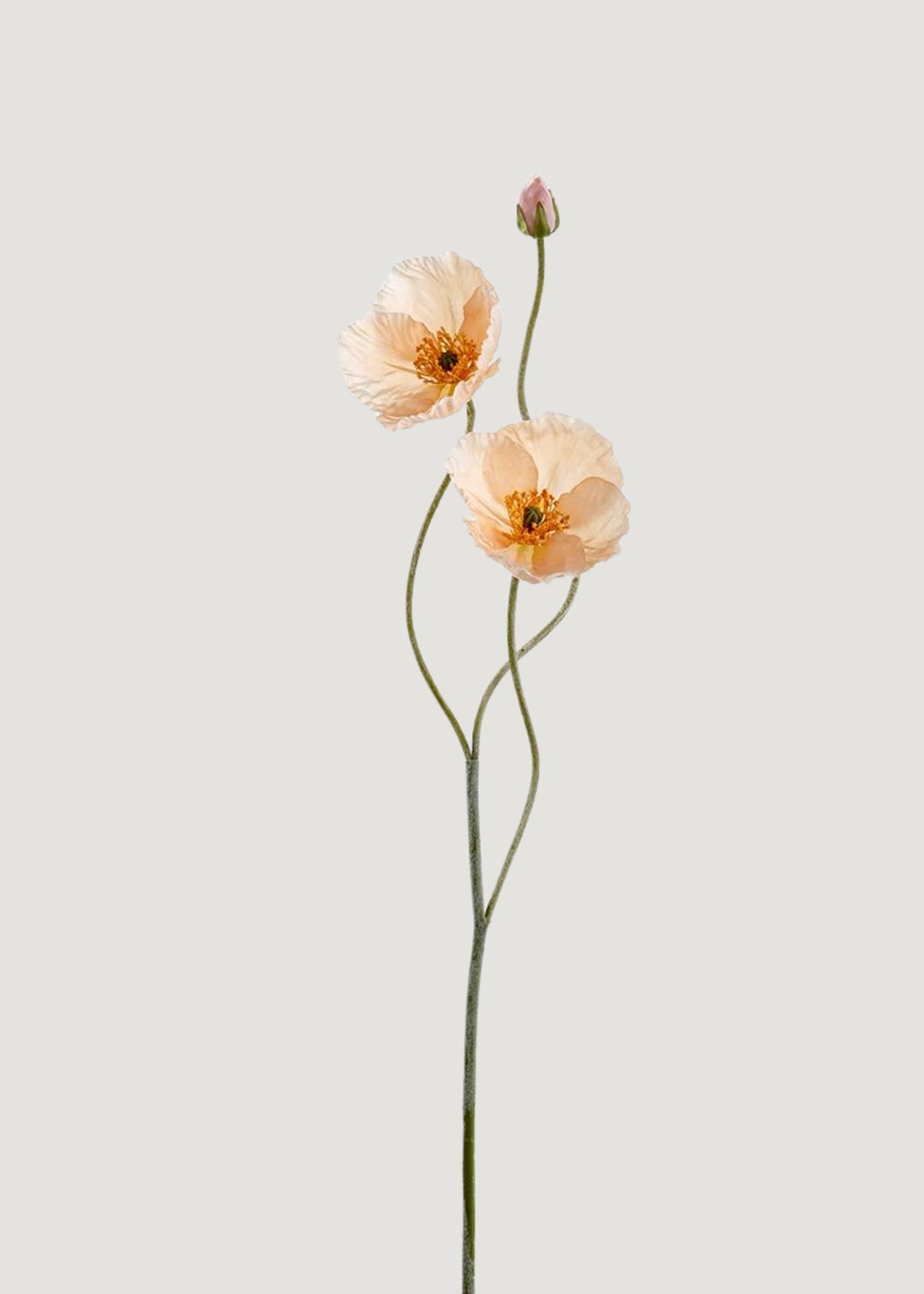 Fake Poppies in Peach
