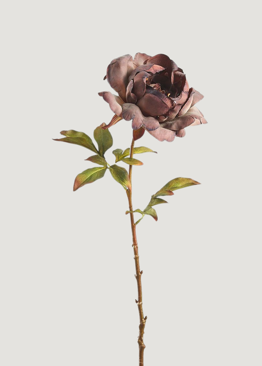 Antique Plum Purple Fake Peony Flower