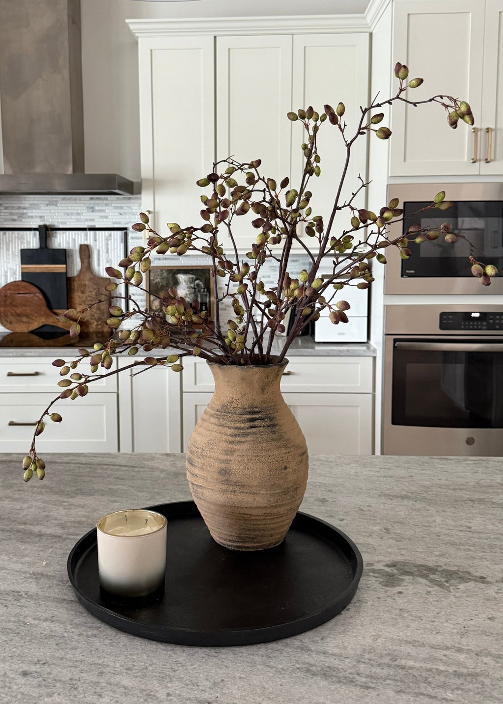 Artificial Barberry Pod Branches Arranged in Vase