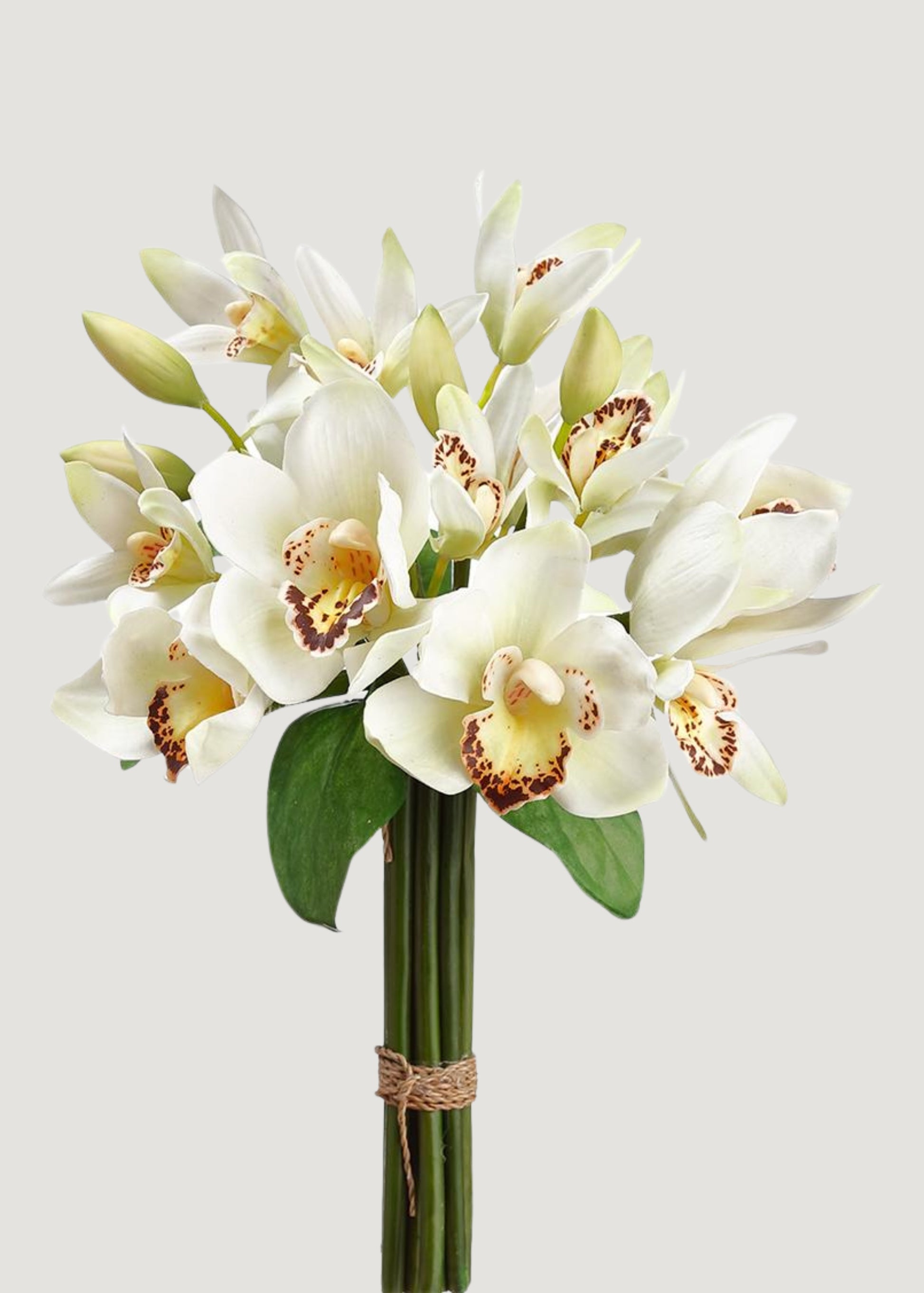 Artificial White Cymbidium Orchid Bouquet