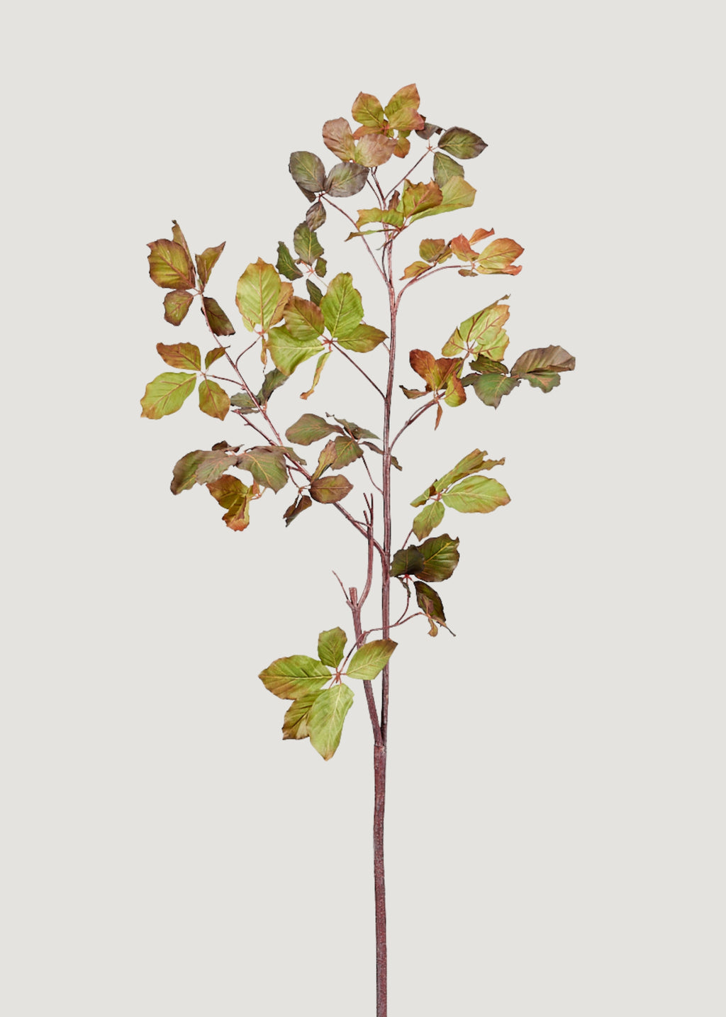 Afloral Burgundy Green Tall Faux Leaves Branch