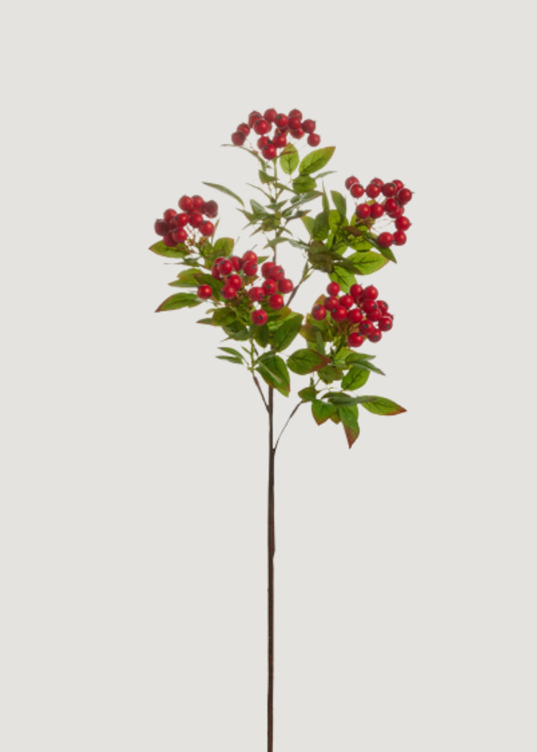 Red Artificial Holiday Berry Cluster Branch 