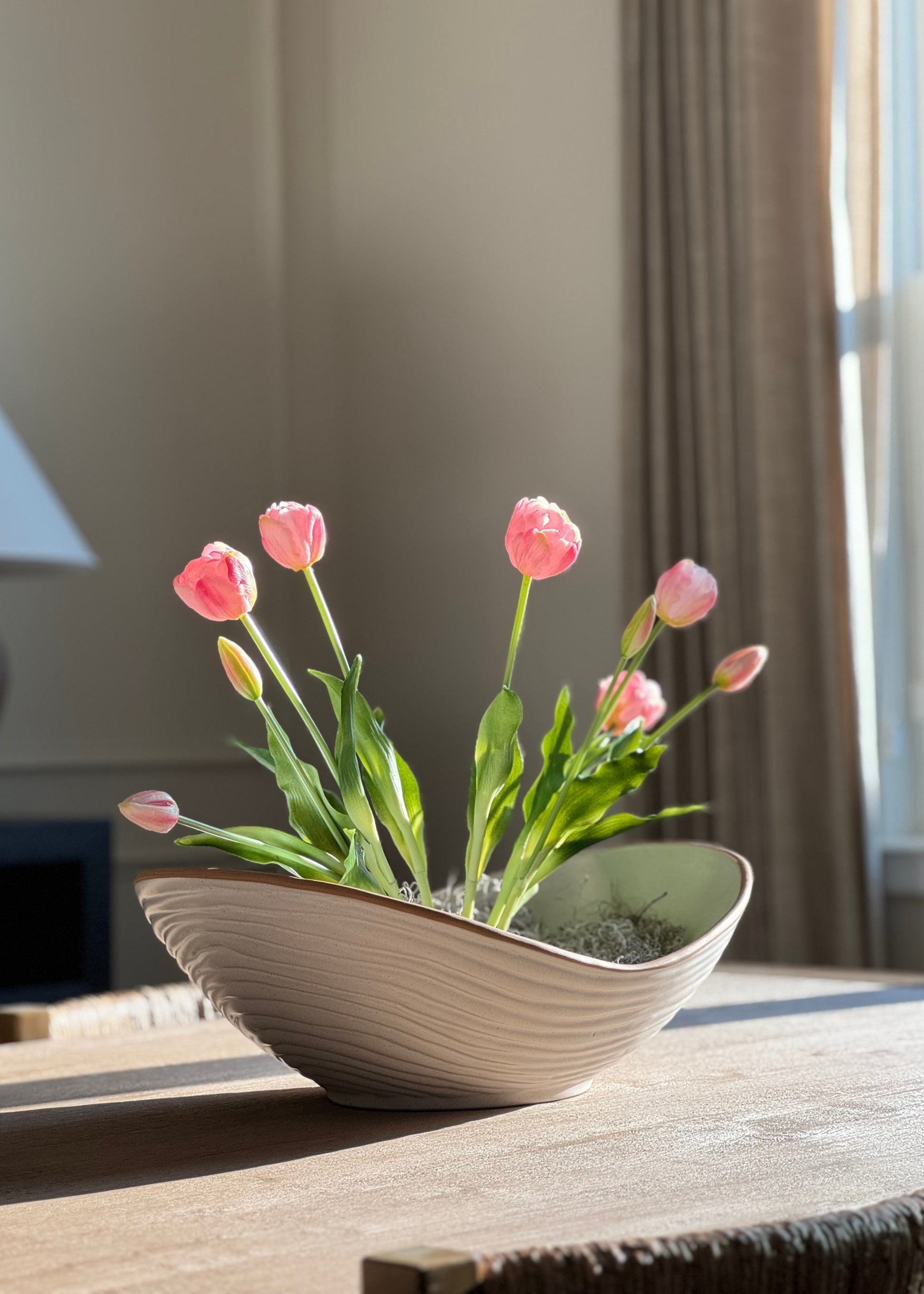 Tulips Arranged on a Dining Table