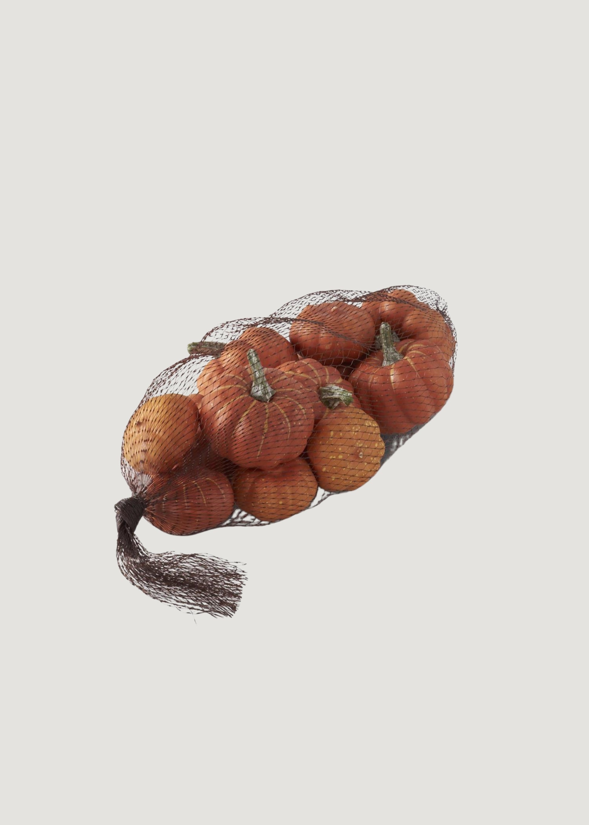 Bag of 12 Mini Fake Fall Orange Pumpkins