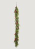 Artificial Norfolk Pine Garland with Red Berries 