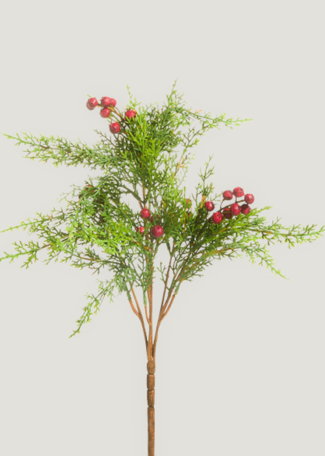 Faux Holiday Greenery Cedar with Red Berries 
