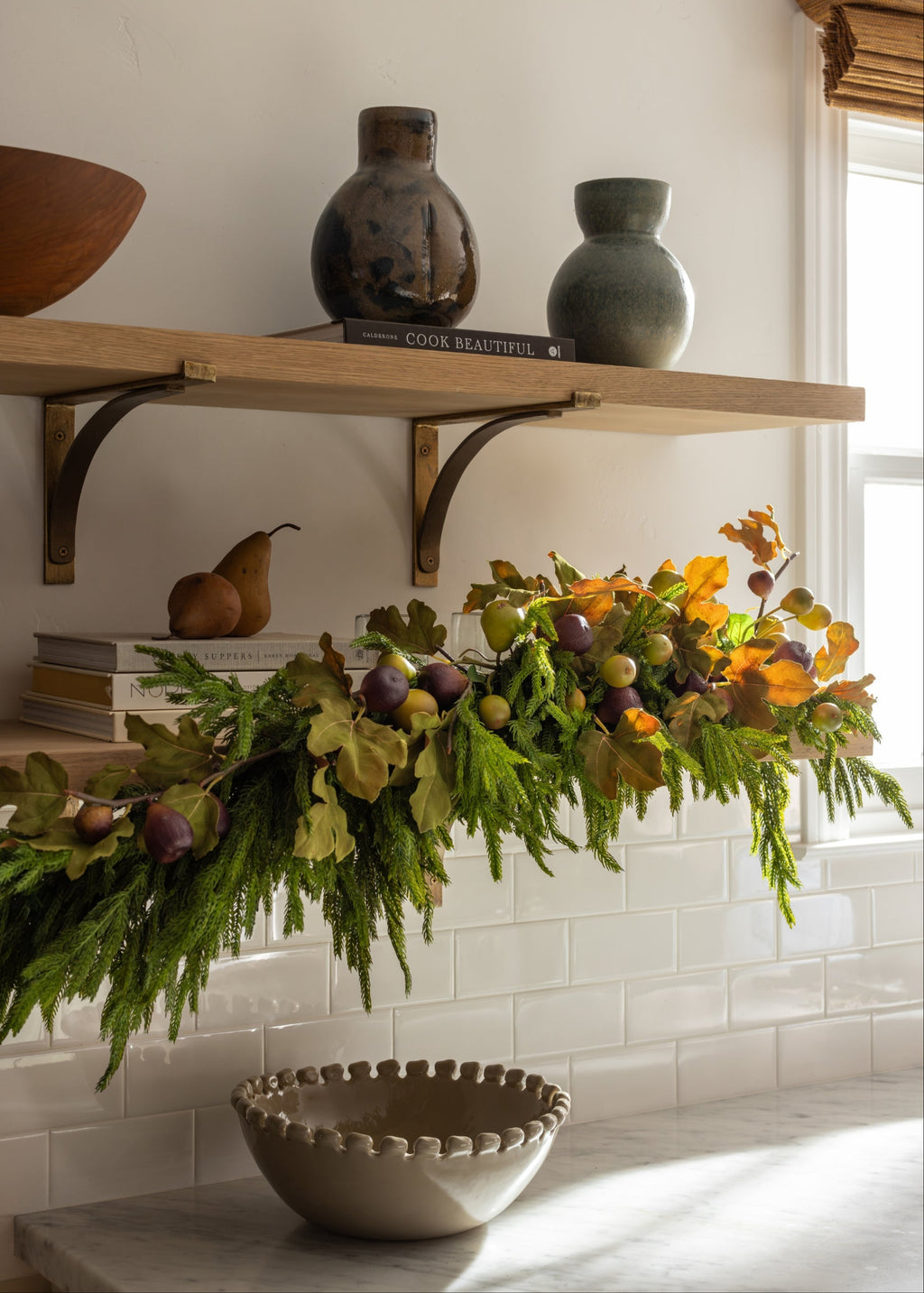 Premium Faux Fig Branch in Eggplant - 37"