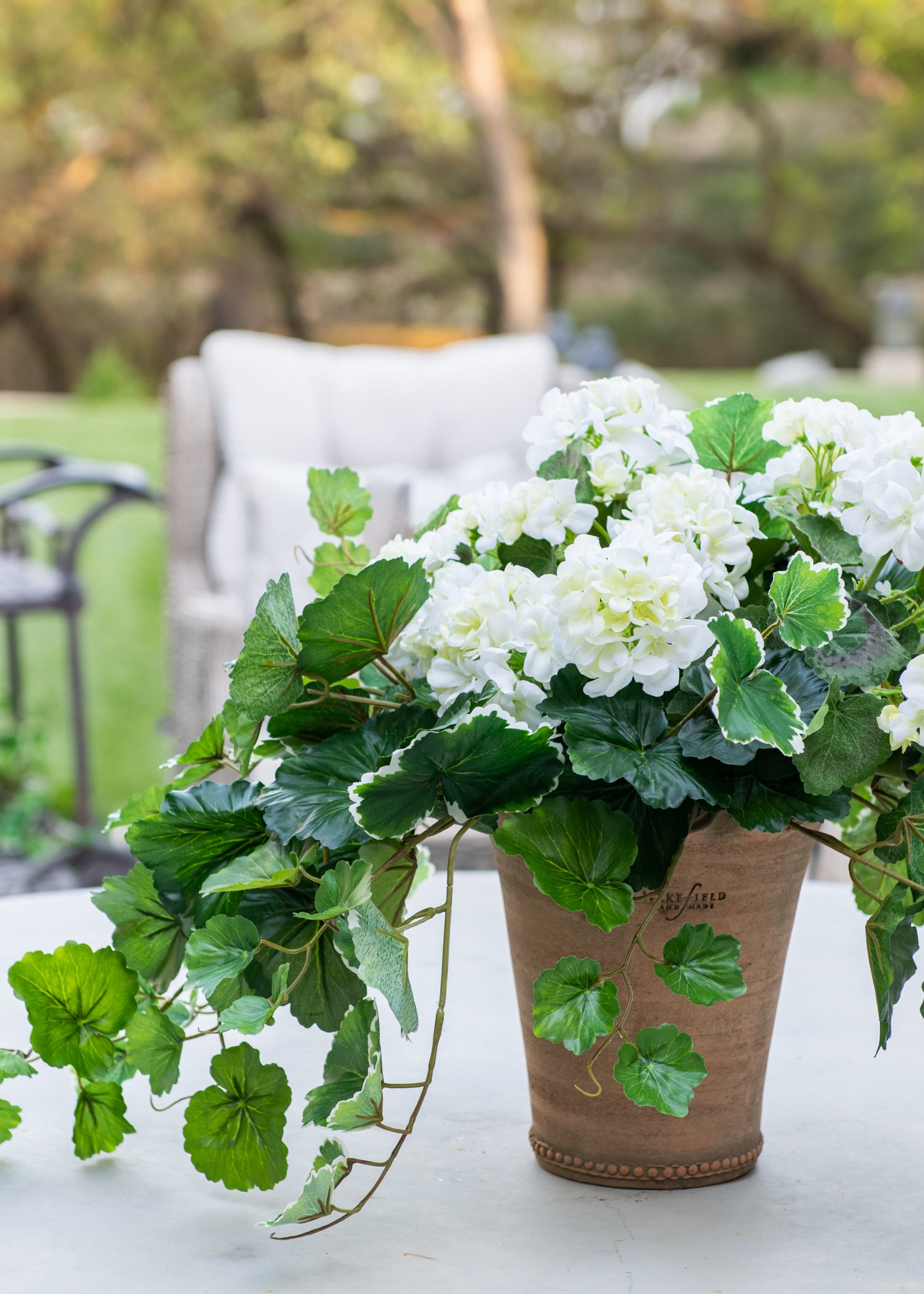 Artificial Outdoor Geraniums