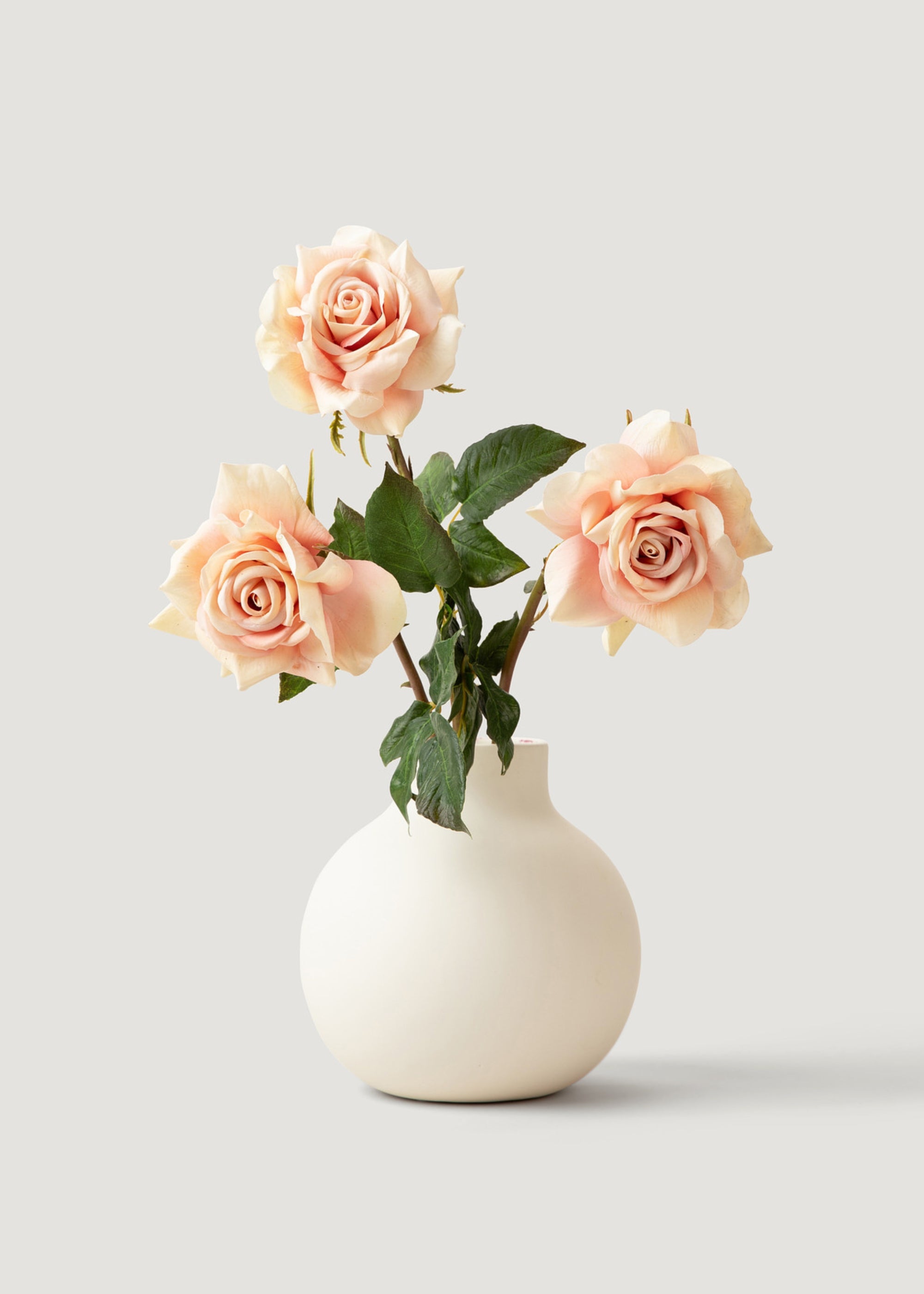 Light Mauve Real Touch Roses in Afloral Vase
