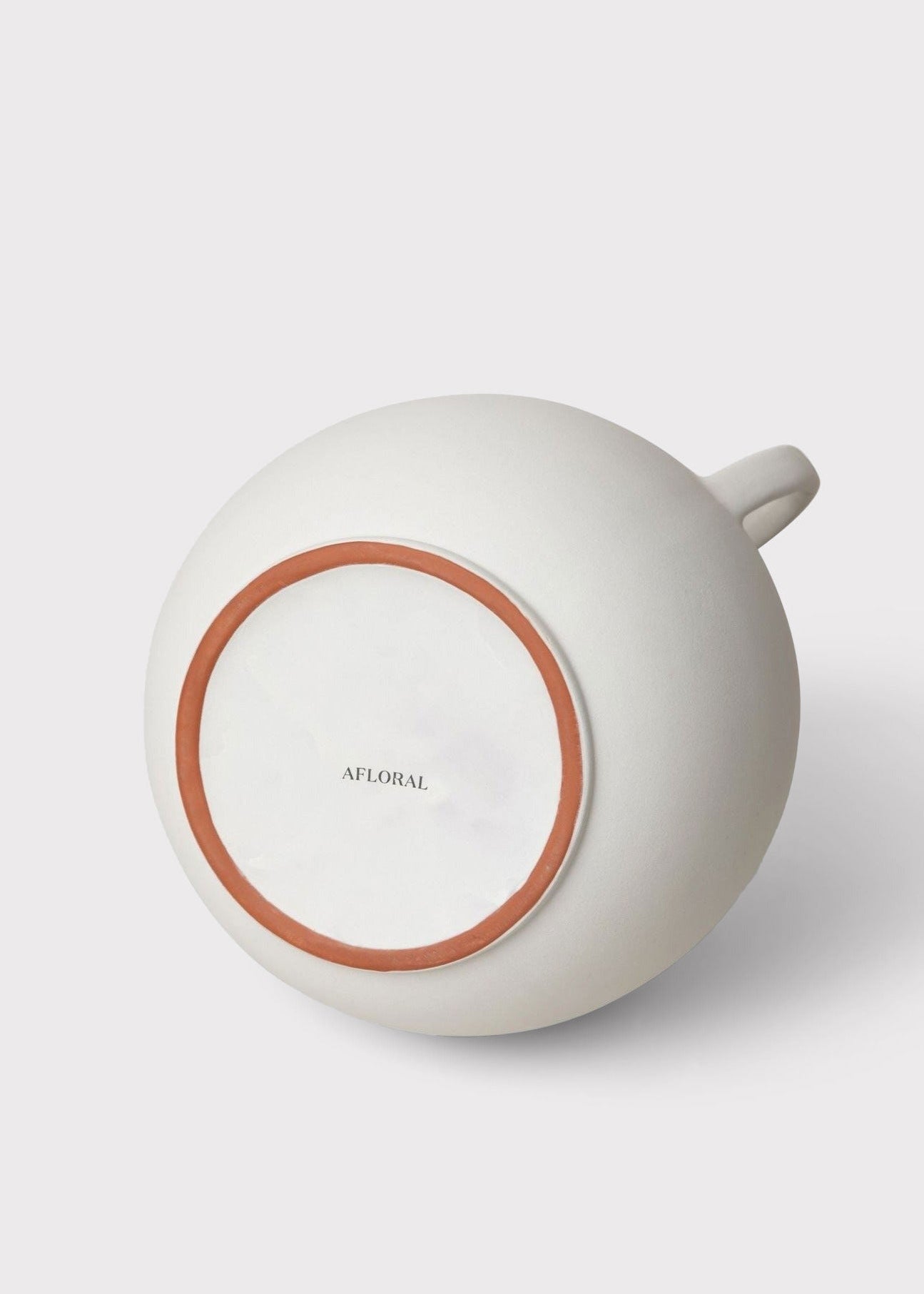 Clay Jug Vase with Handles in White