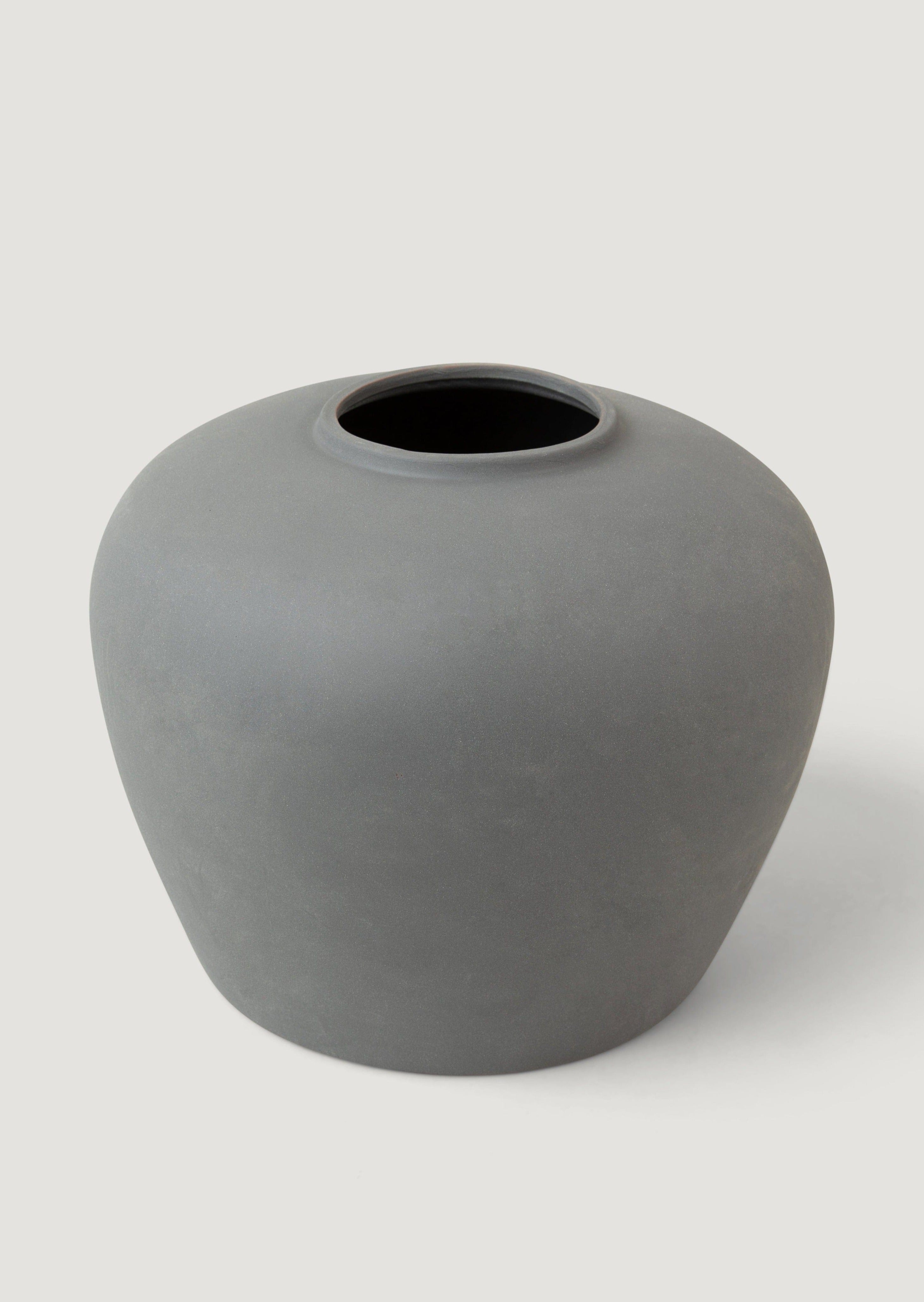 Exclusive Smokey Slate Large Clay Vase at afloral