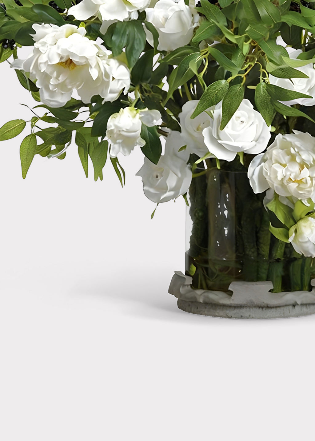 Close-up of Rose and Peony Flower Arrangement