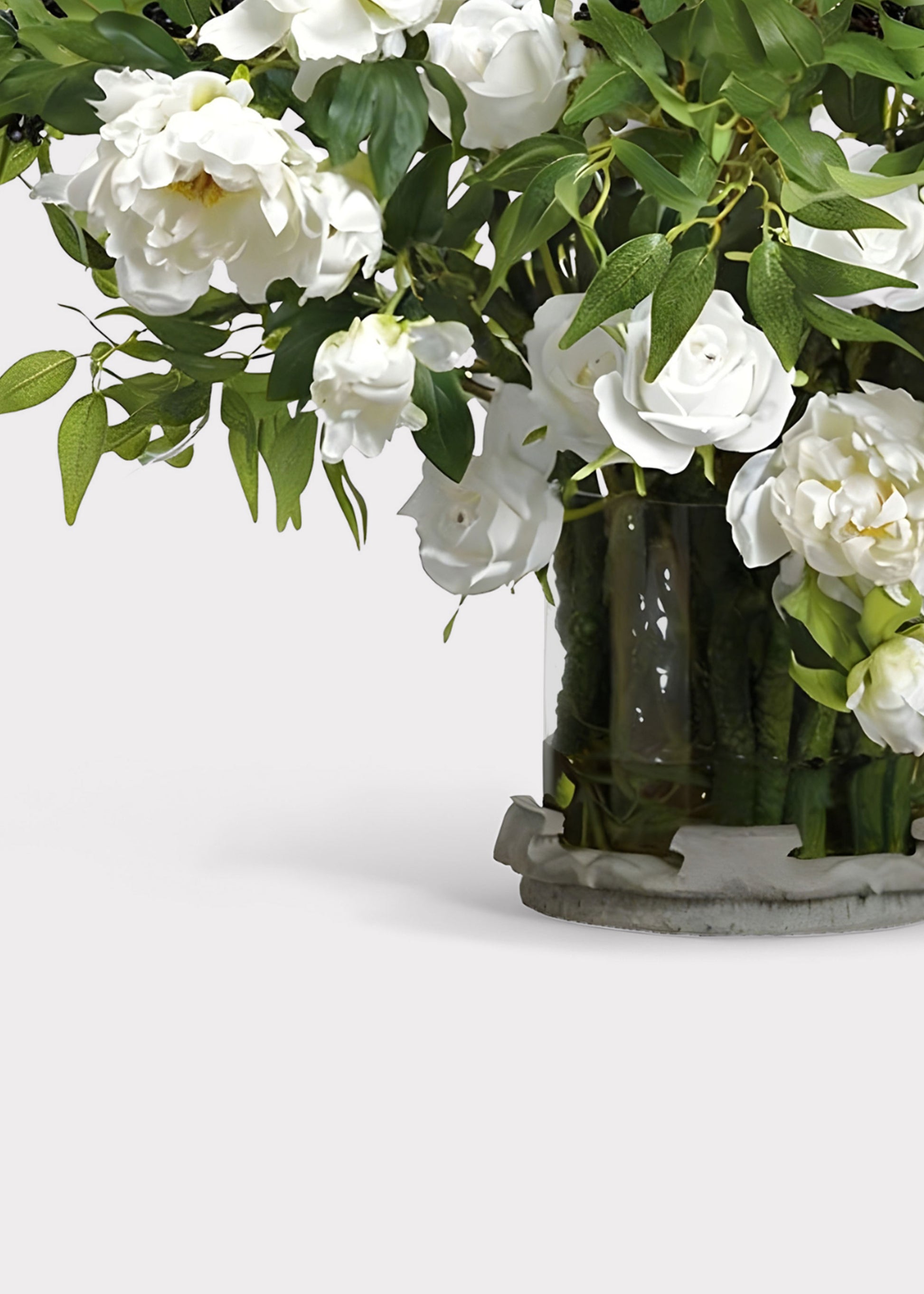 Close-up of Rose and Peony Flower Arrangement