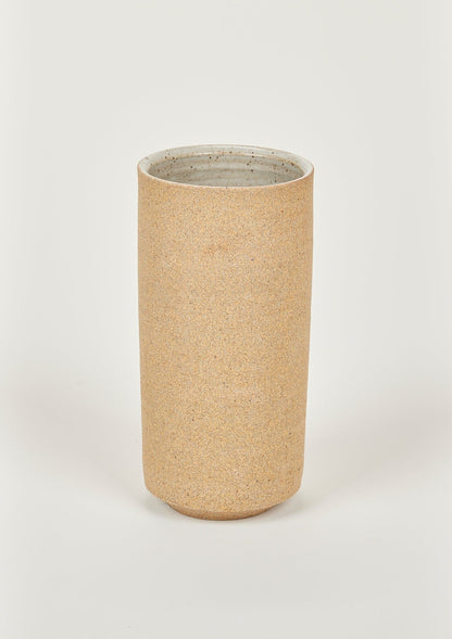 Handmade Vases Clay Cylinder Vase in Sand at Afloral