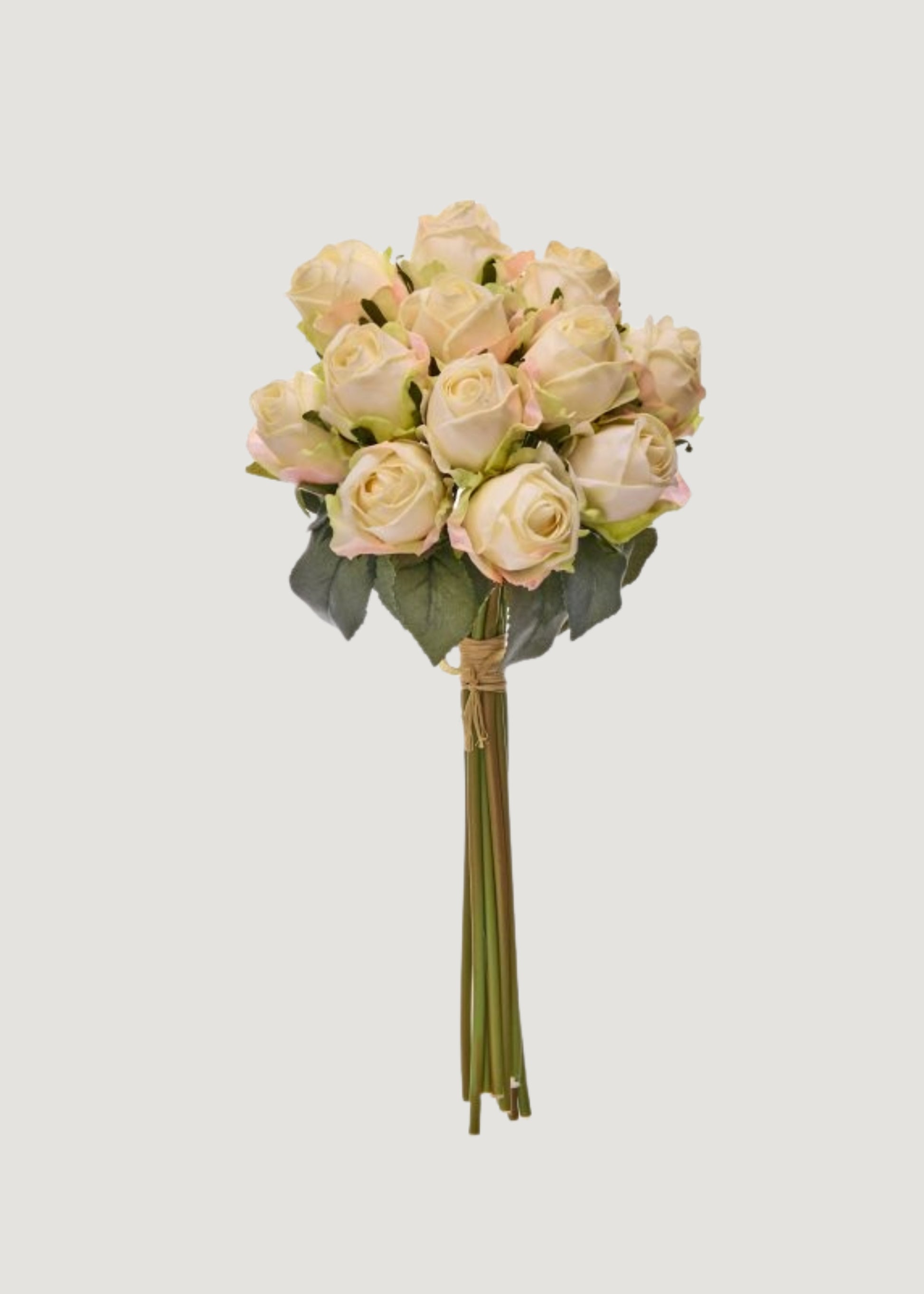 Bundle of Cream Roses with a Freeze-dried Look