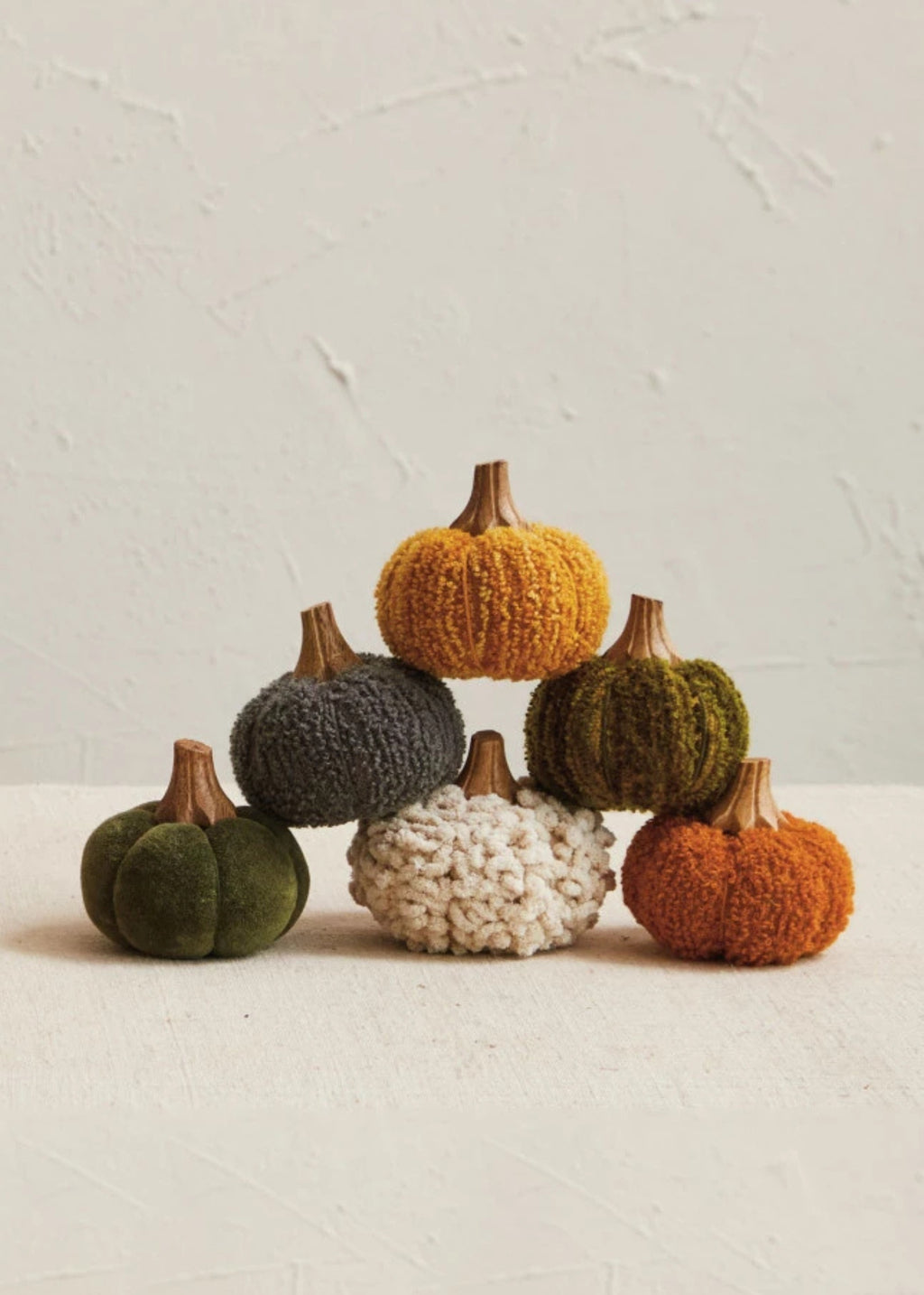 Small Velvet Fall Pumpkins