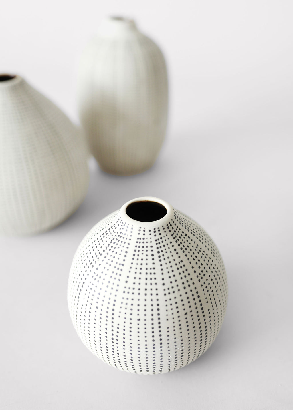 Dotted Stoneware Bud Vase
