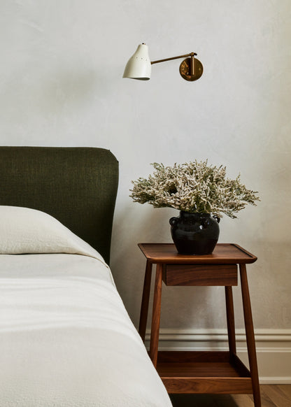 decorative black vase with dried statice