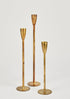 Holiday Home Decor Set of Antique Metal Candle Holders