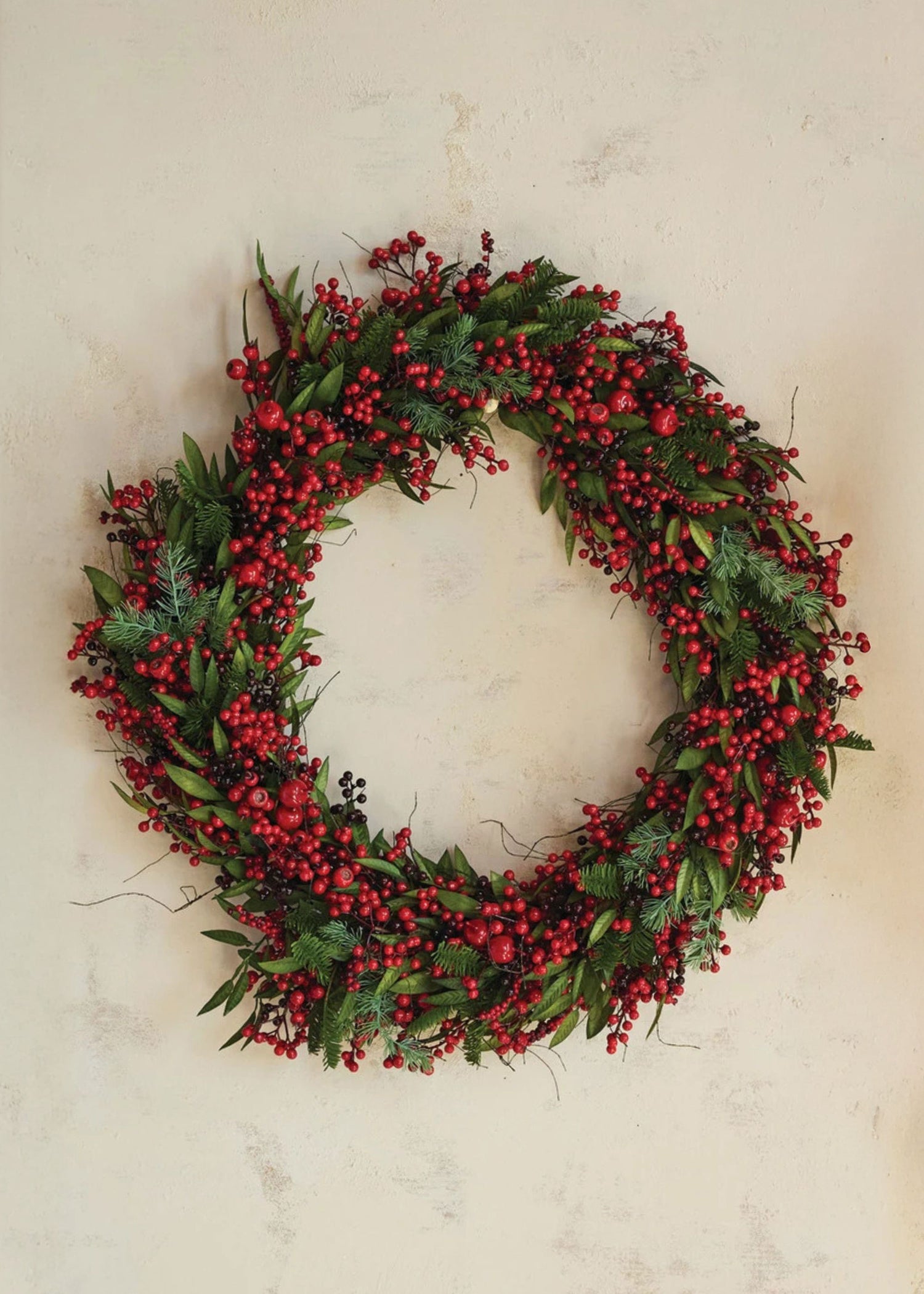 Spruce and Crabapple Wreath 
