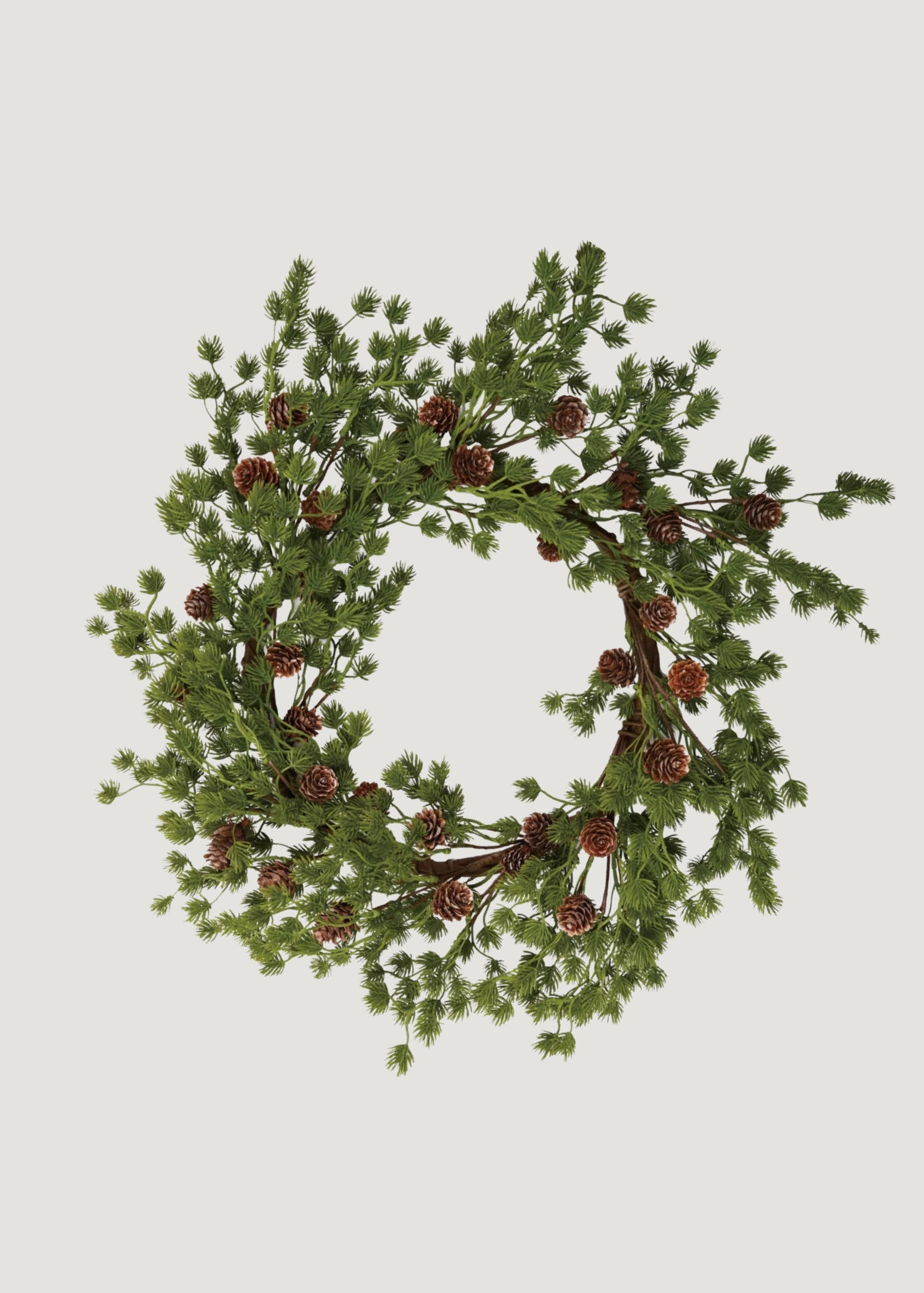 Artificial Fir Foliage and Pine Cone Holiday Wreath 