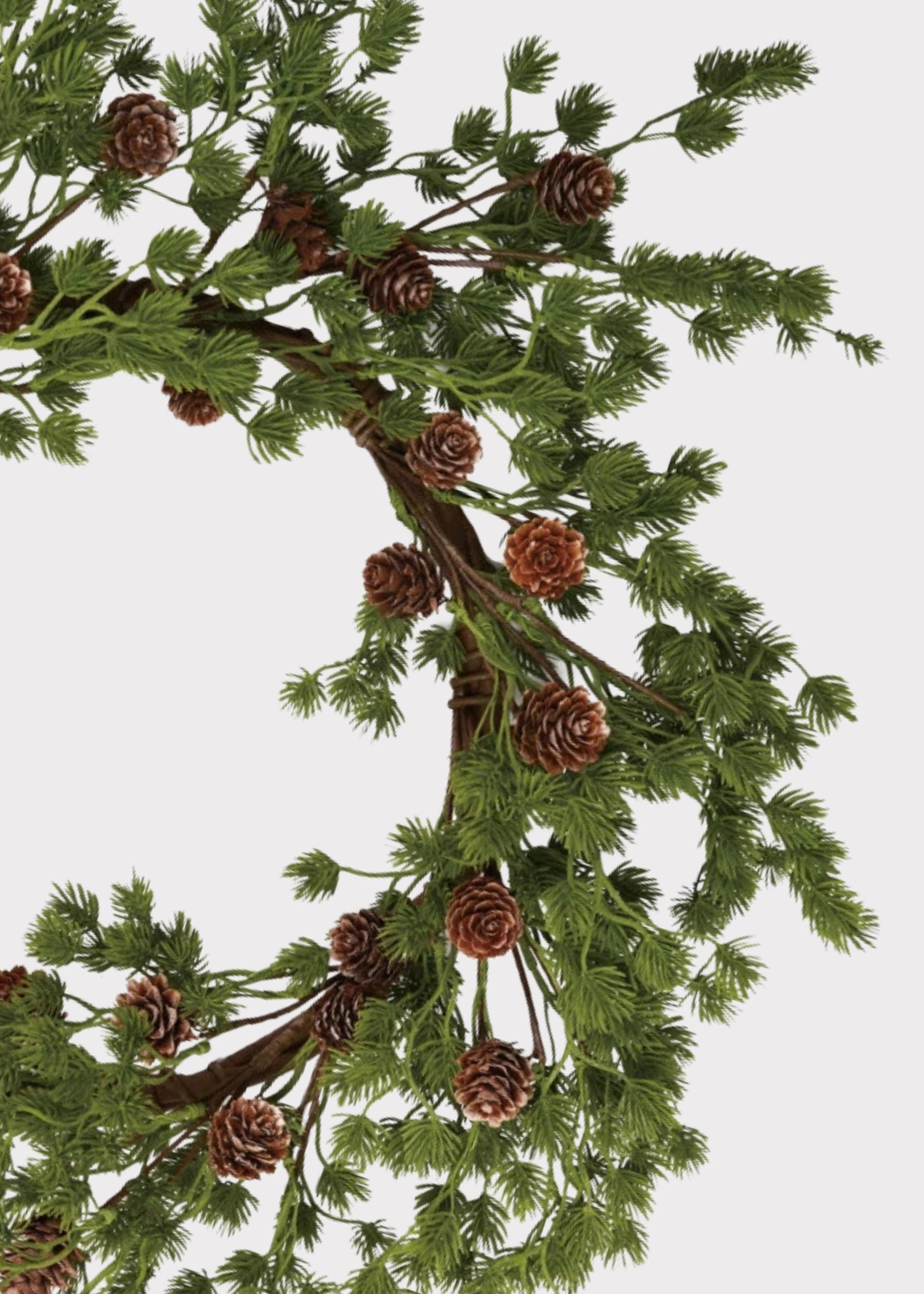 Faux Fir and Pine Cone Wreath