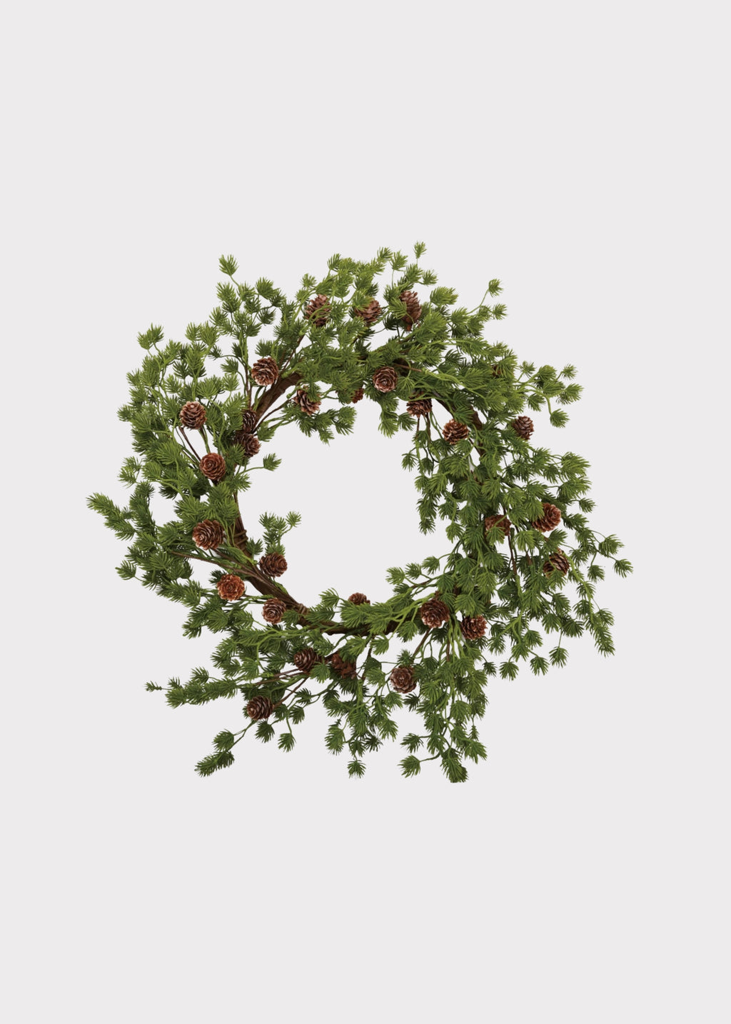 Artificial Fir Foliage and Pine Cone Holiday Wreath 