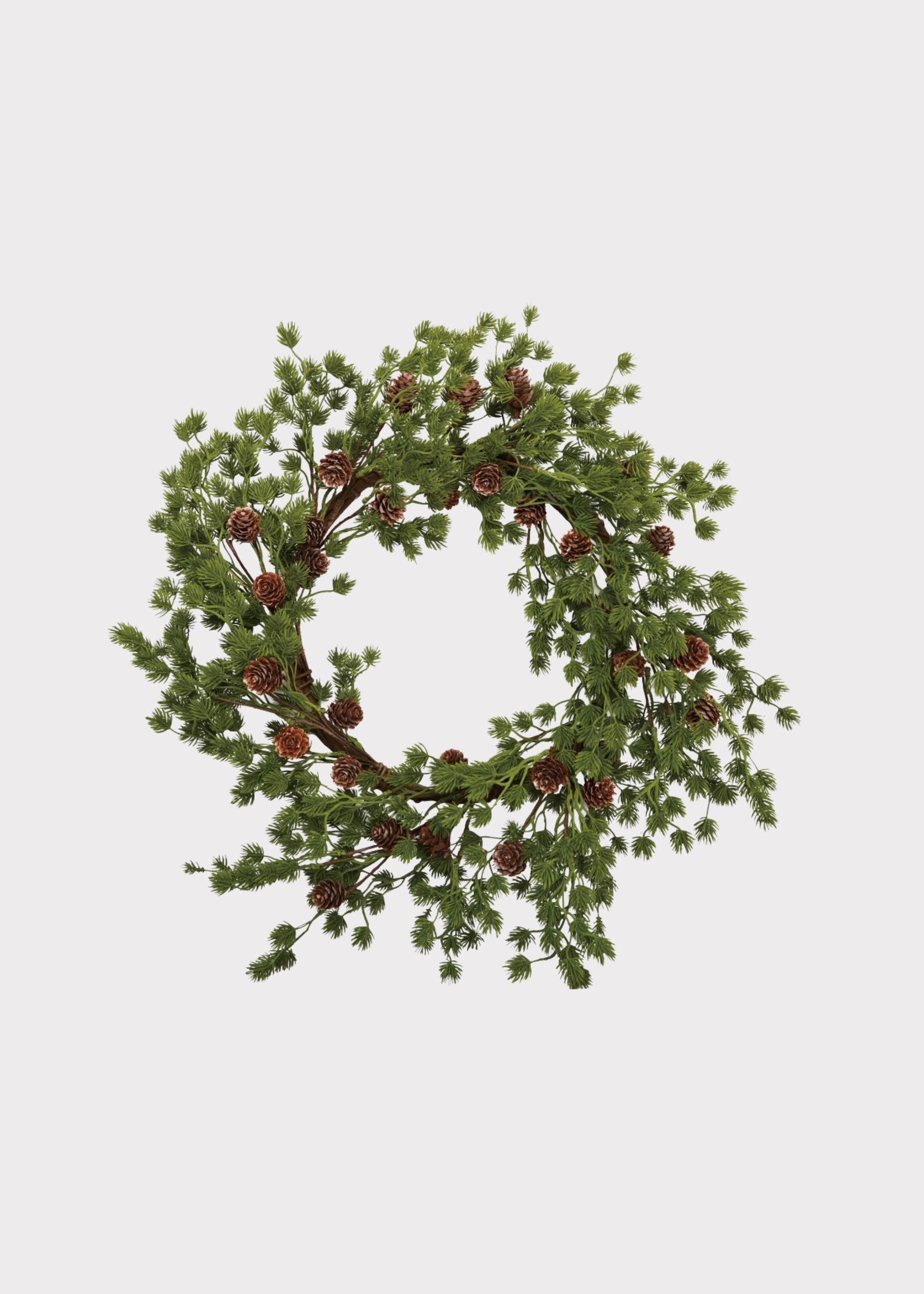 Artificial Fir Foliage and Pine Cone Holiday Wreath 