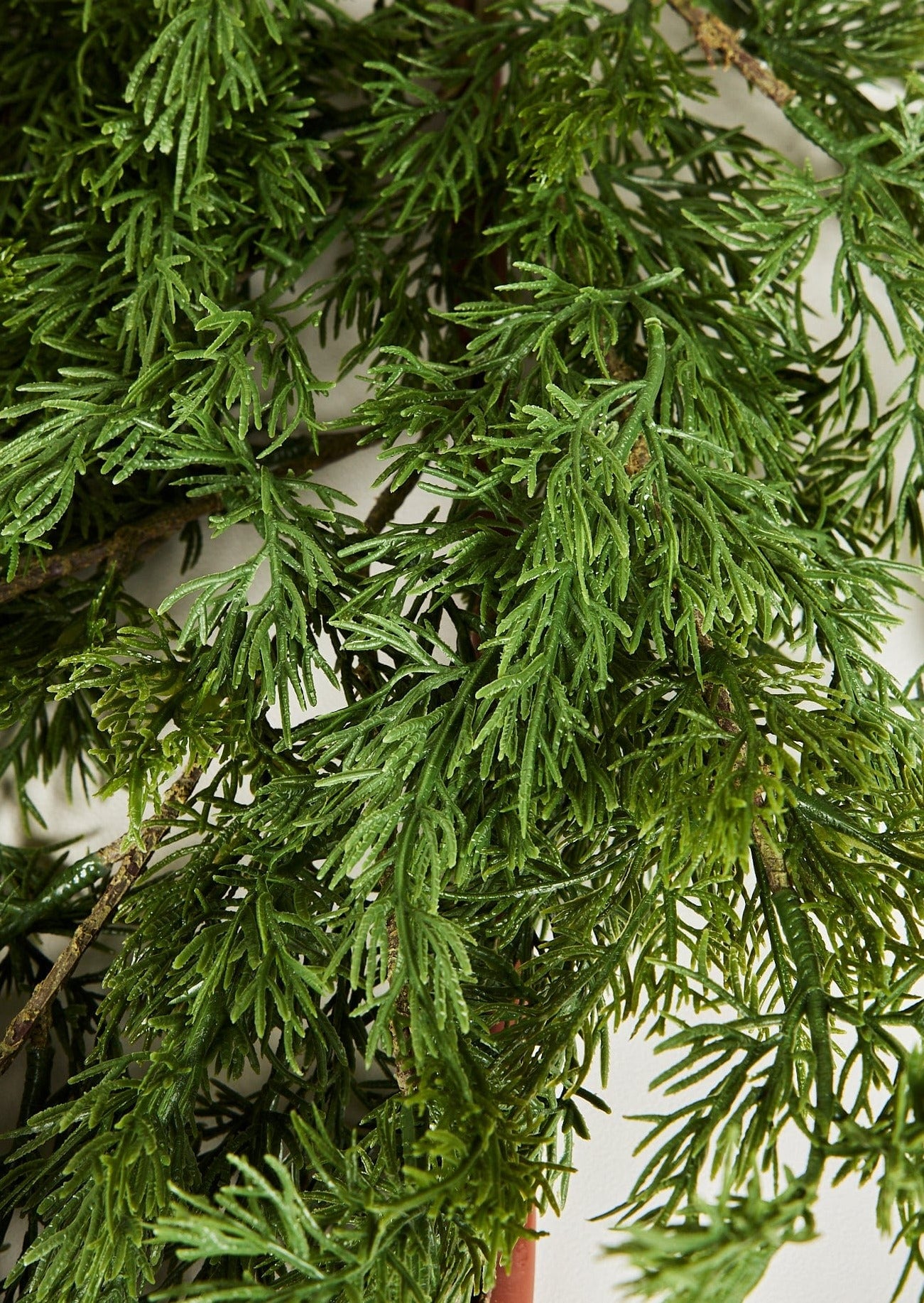 Afloral Closeup View of Faux Holiday Cedar Greenery Garland