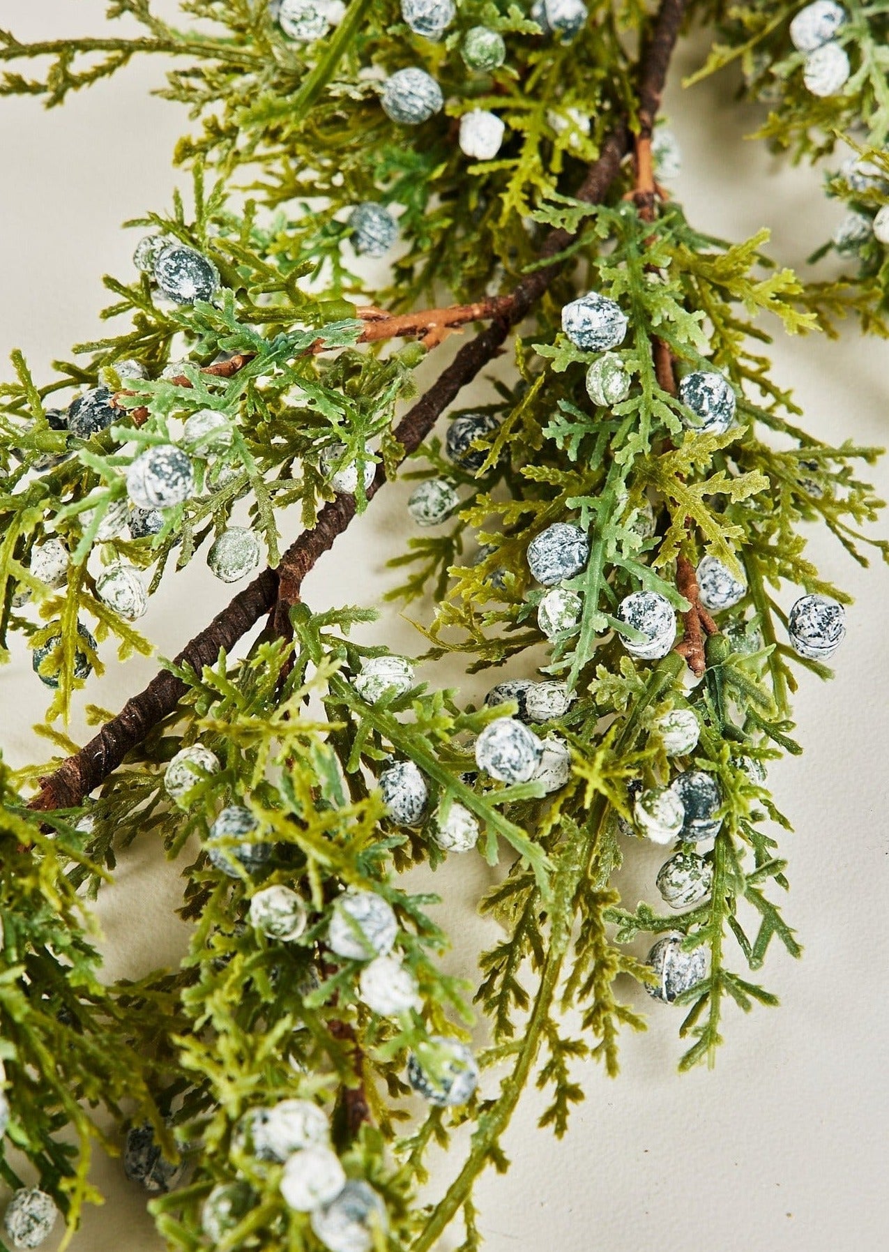 Afloral Faux Winter Juniper Greenery Garland with Frosted Berries