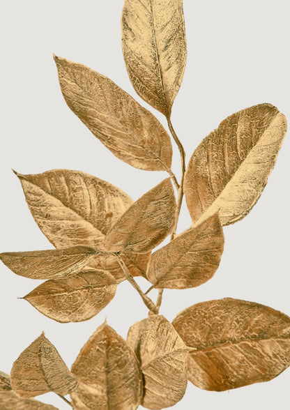 Artificial Holiday Leaves Gold Lemon Leaf Branch at Afloral