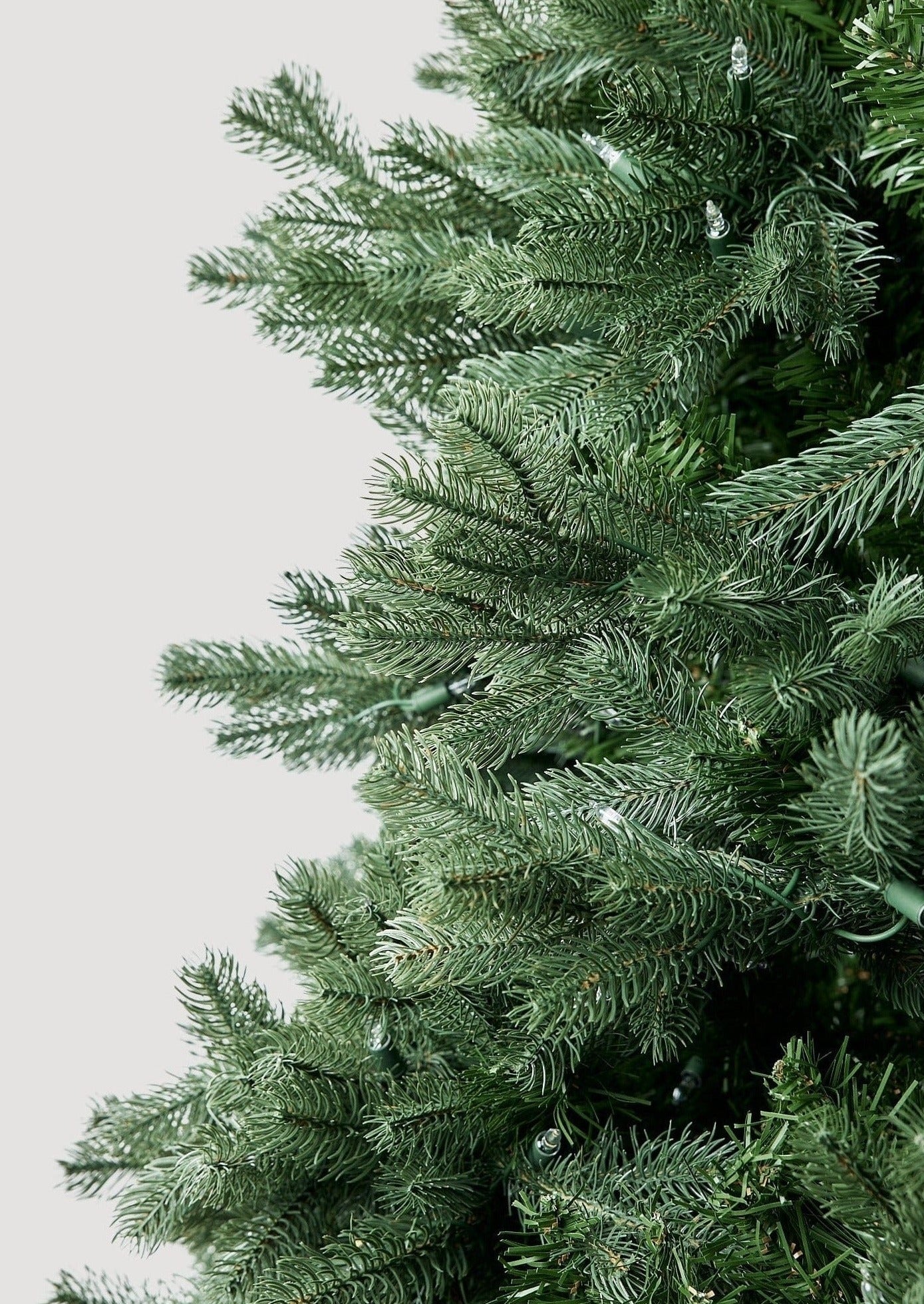 Artificial Noble Fir Large Christmas Tree in Afloral Closeup View