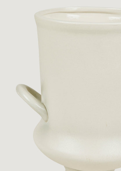 Afloral Vases Matte Ceramic Urn in Chalk White