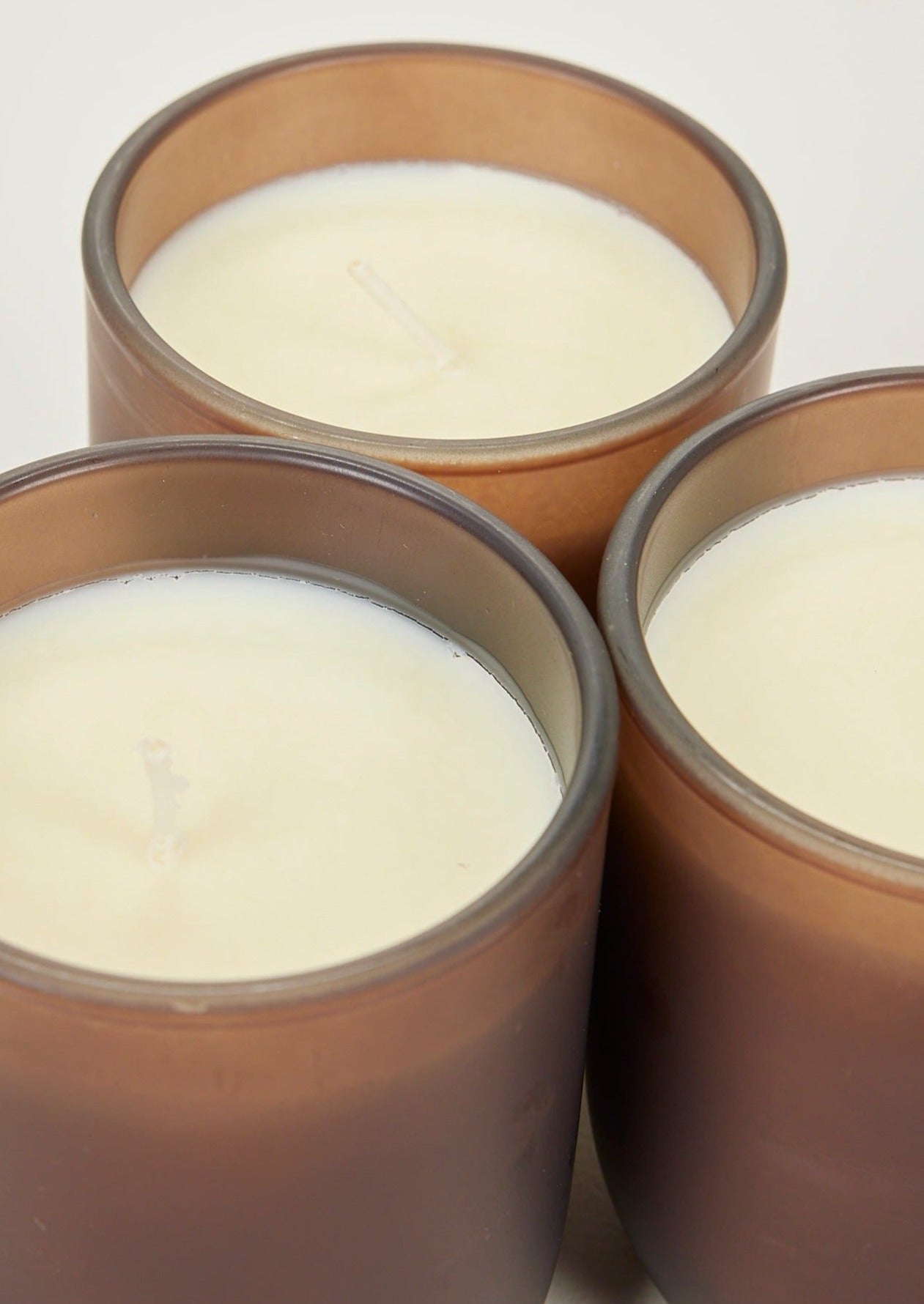 Closeup View of Woodfire Scented Candles