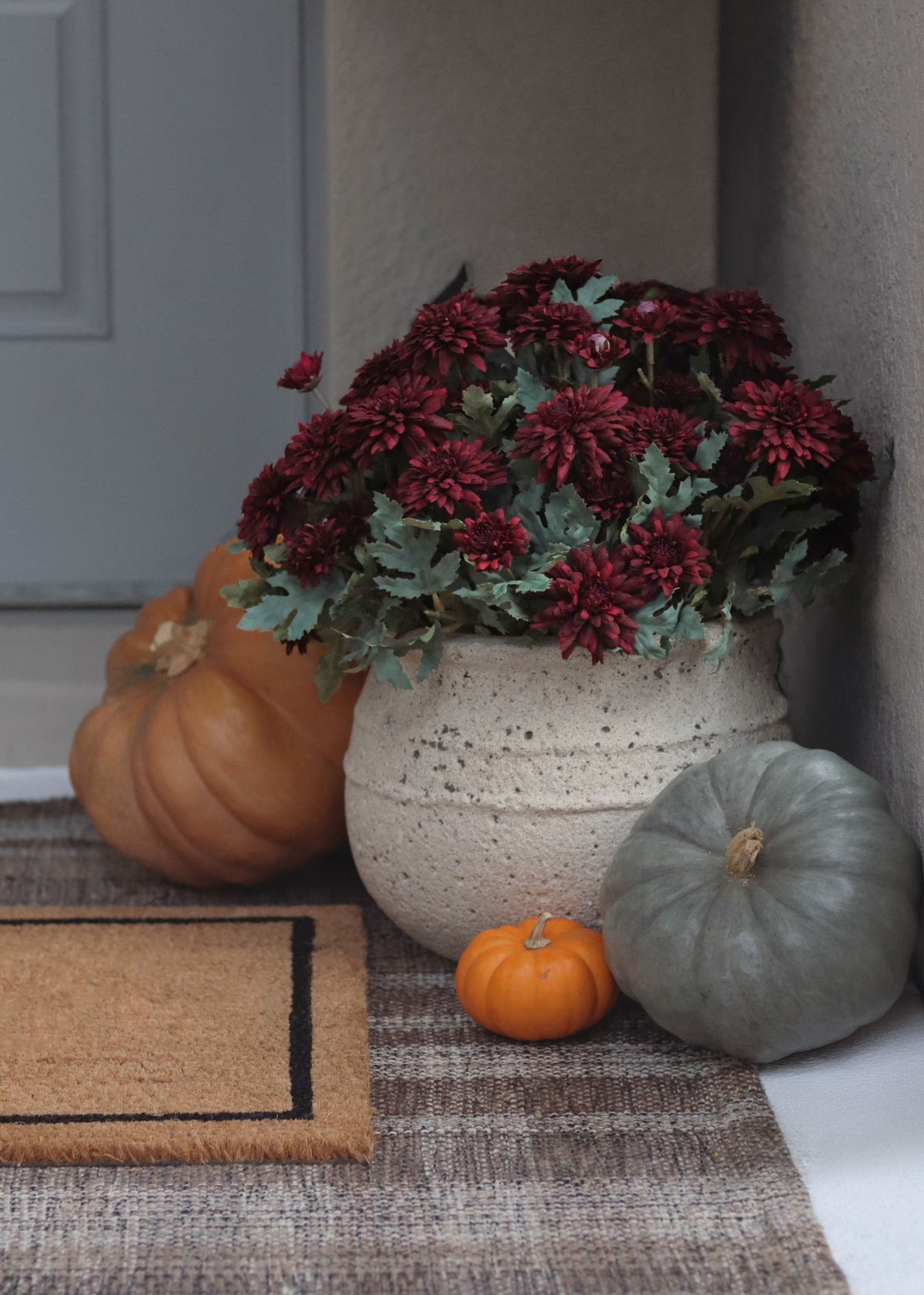 faux burgundy mum