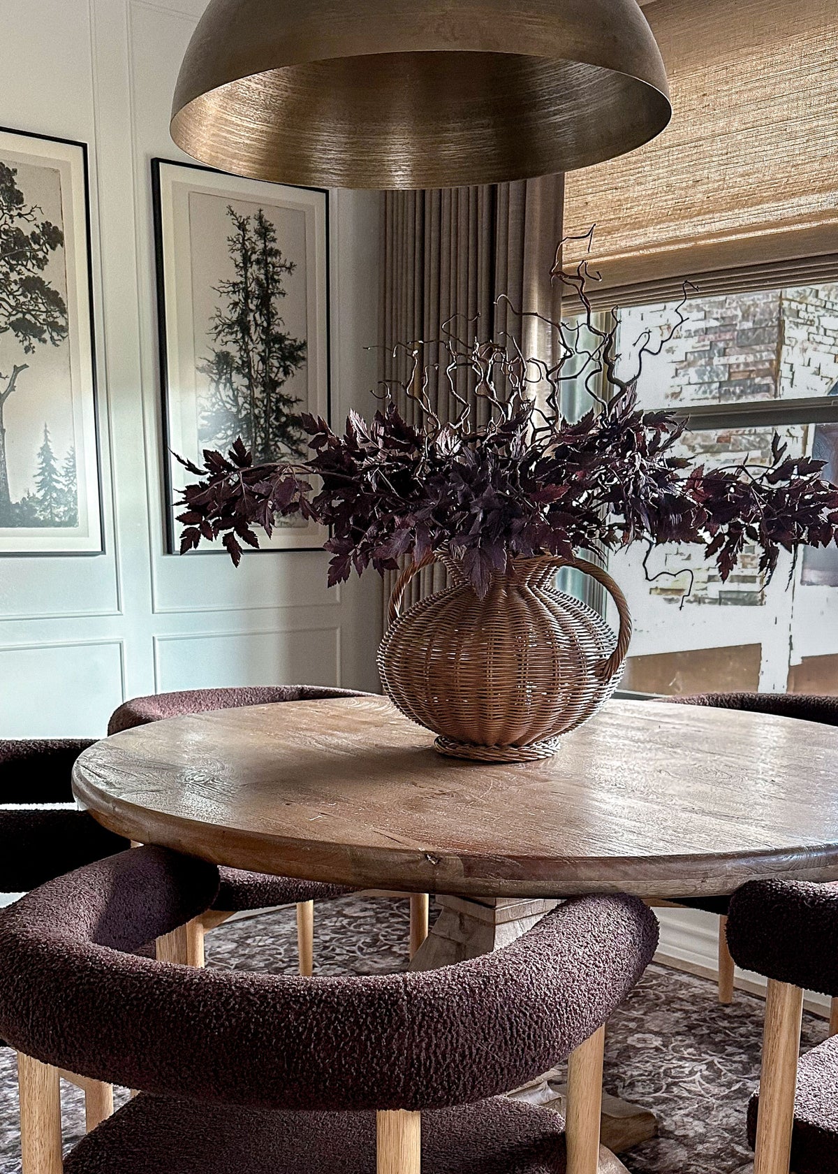 Artificial Fall Branch and Cimicifuga Arrangement