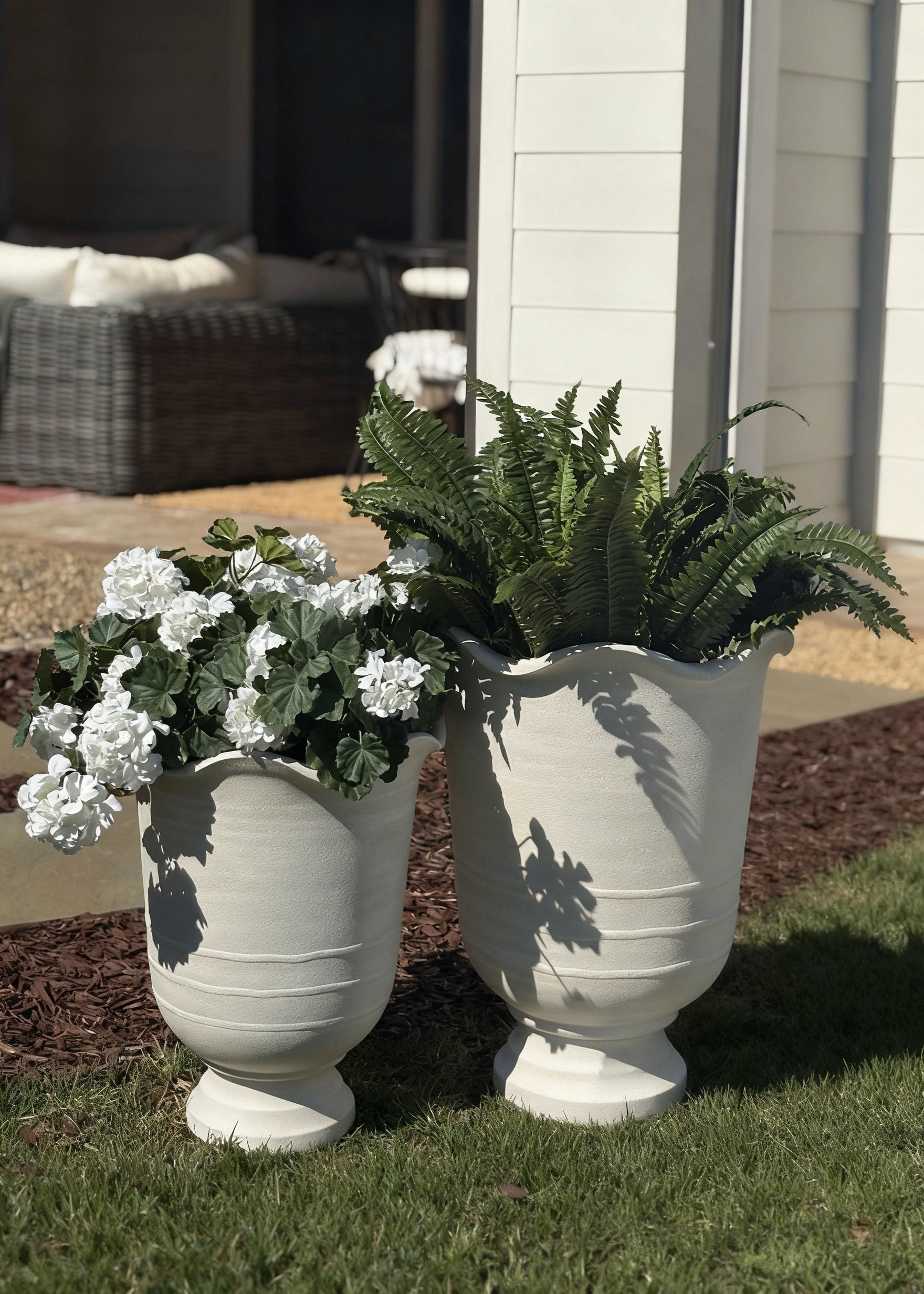 large fake outdoor plants in pots Artificial Fern Plant in Pot | Realistic Fake Potted Plants