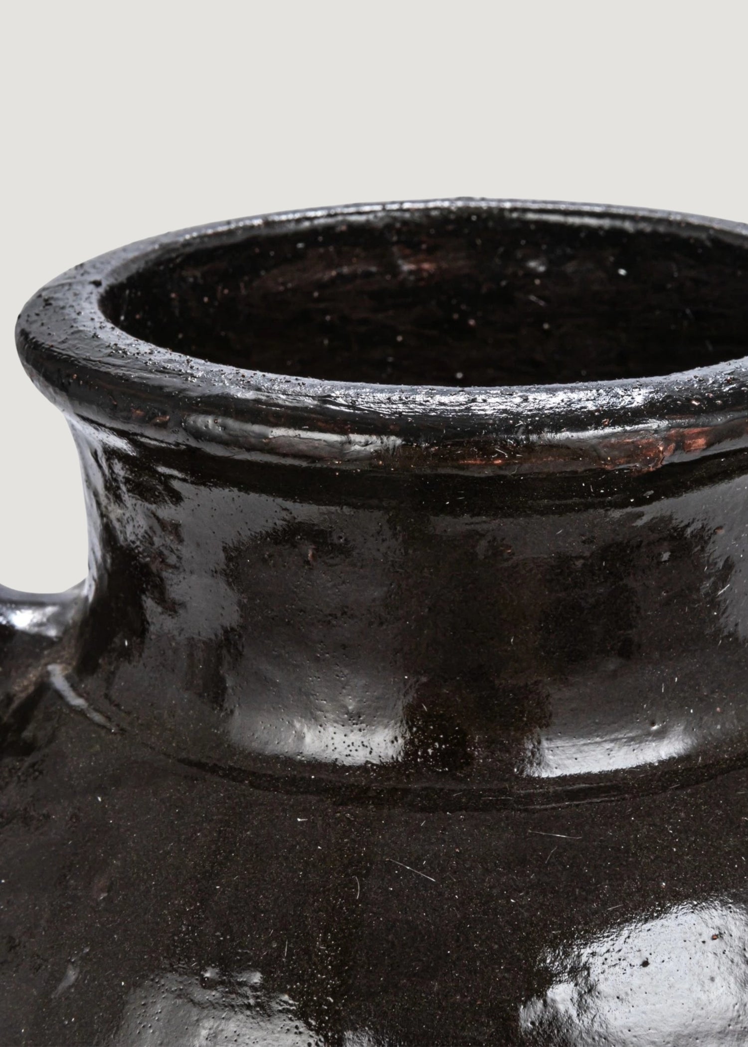 Close-up of the Distressed Clay Vase
