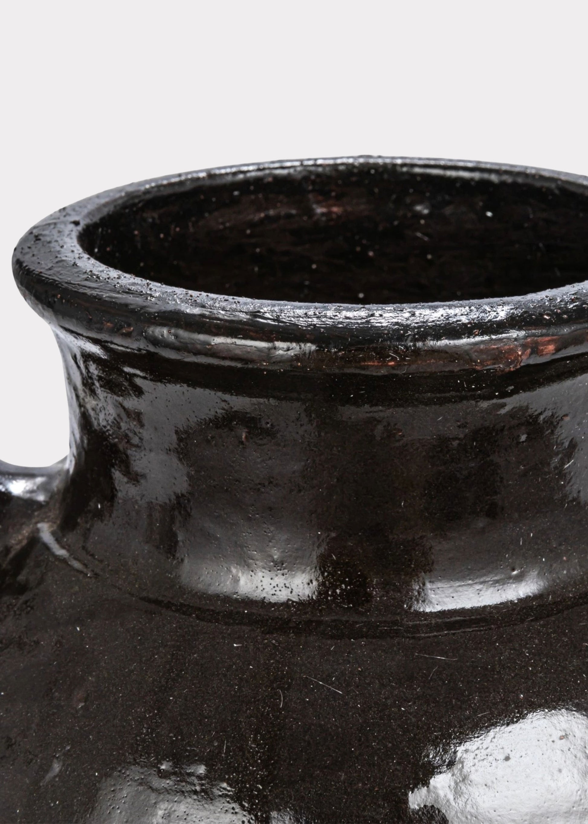 Close-up of the Distressed Clay Vase