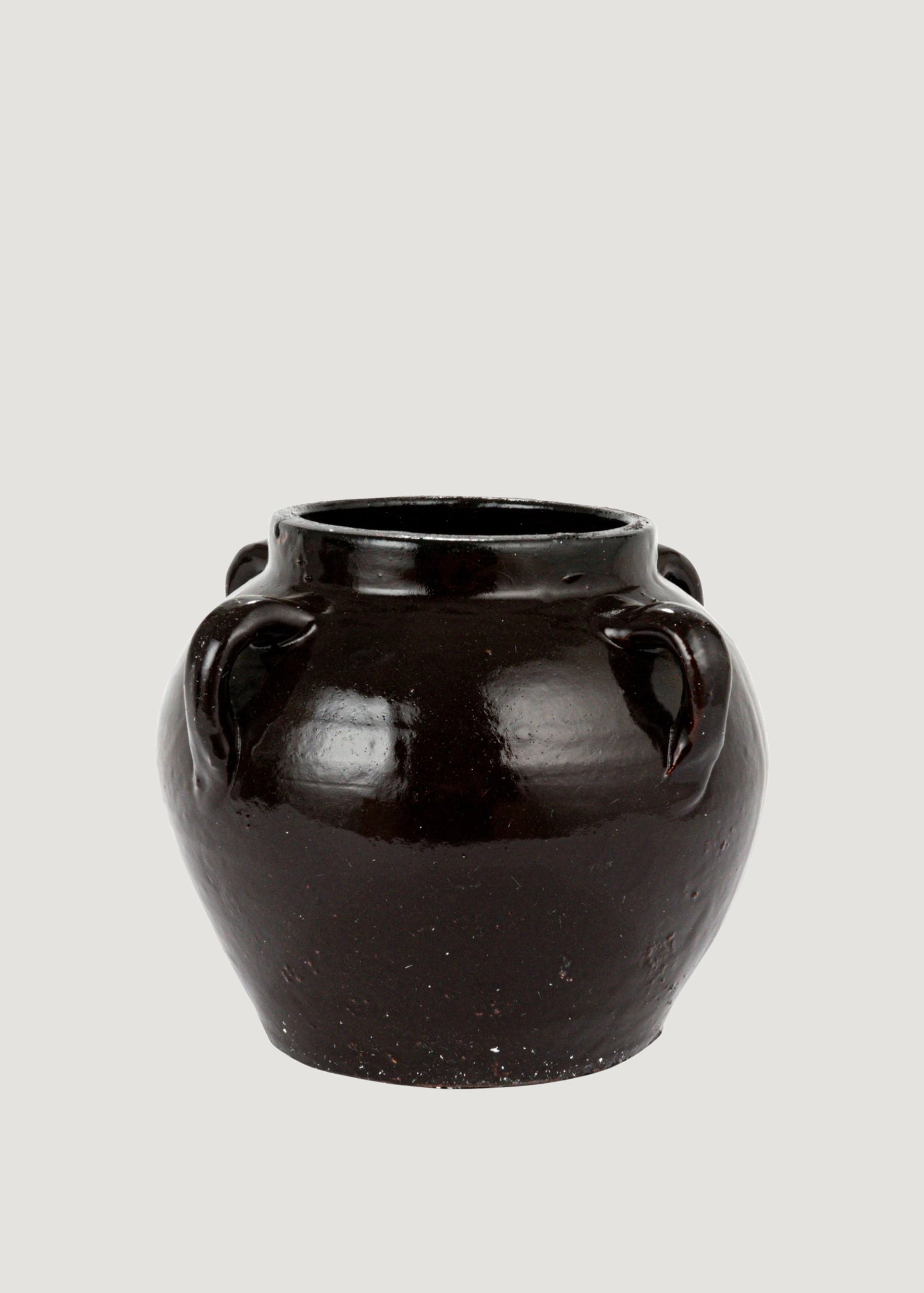 Distressed Clay Round Jar Vase 