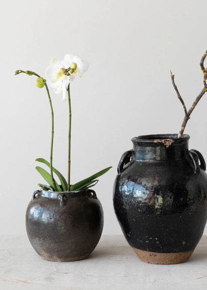 Distressed Clay Jar Vases
