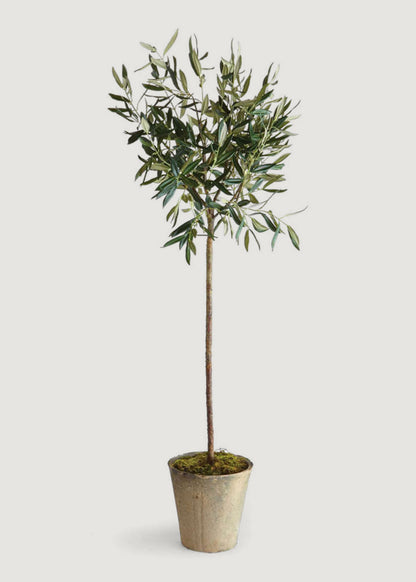 Tall Fake Olive Tree Potted Plant