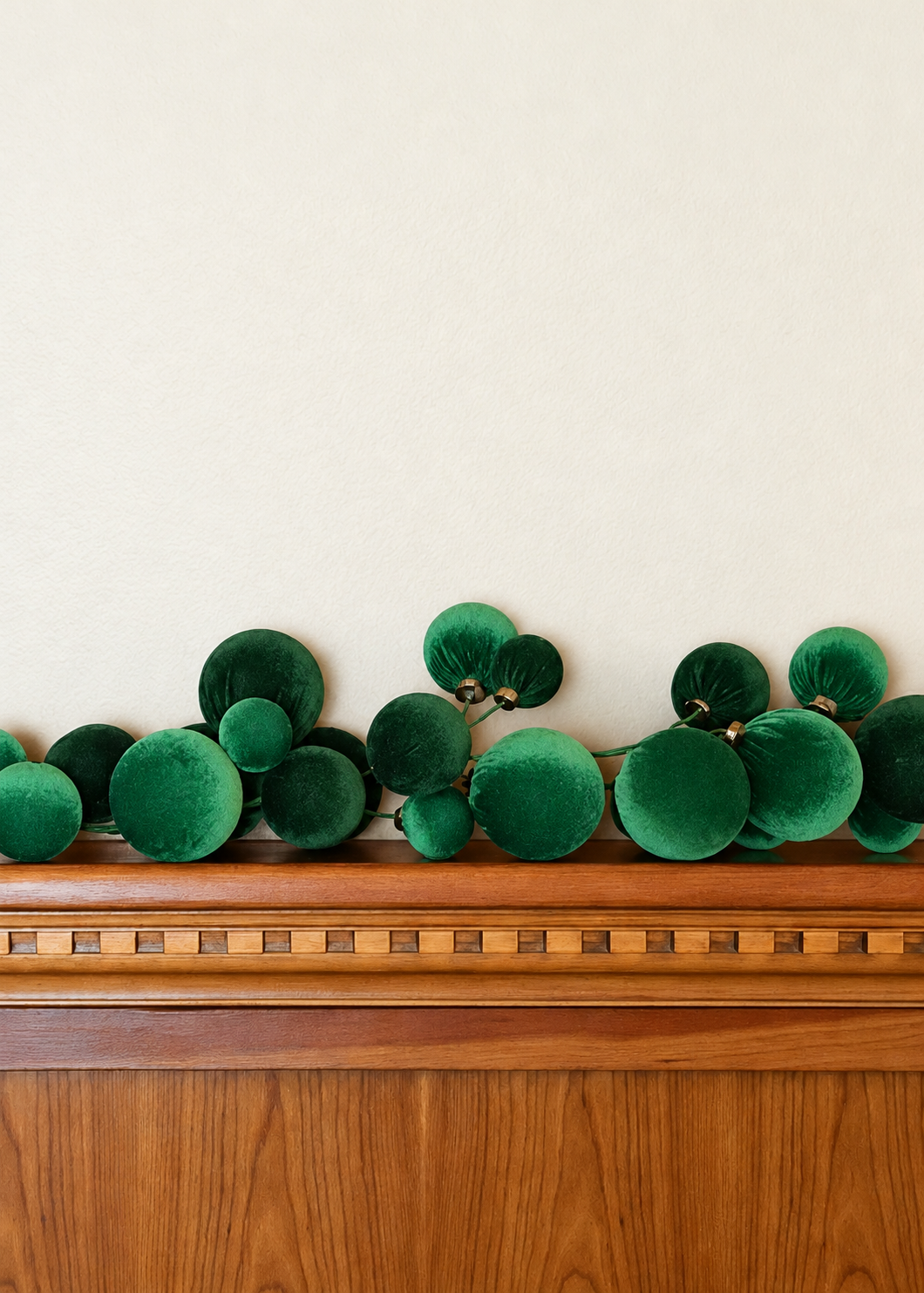 emerald velvet ornament garland