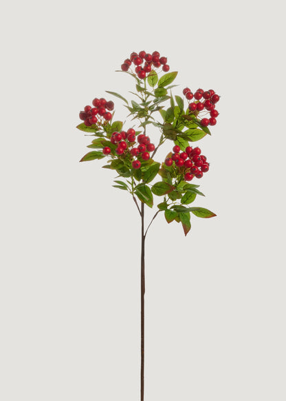 Red Artificial Holiday Berry Cluster Branch