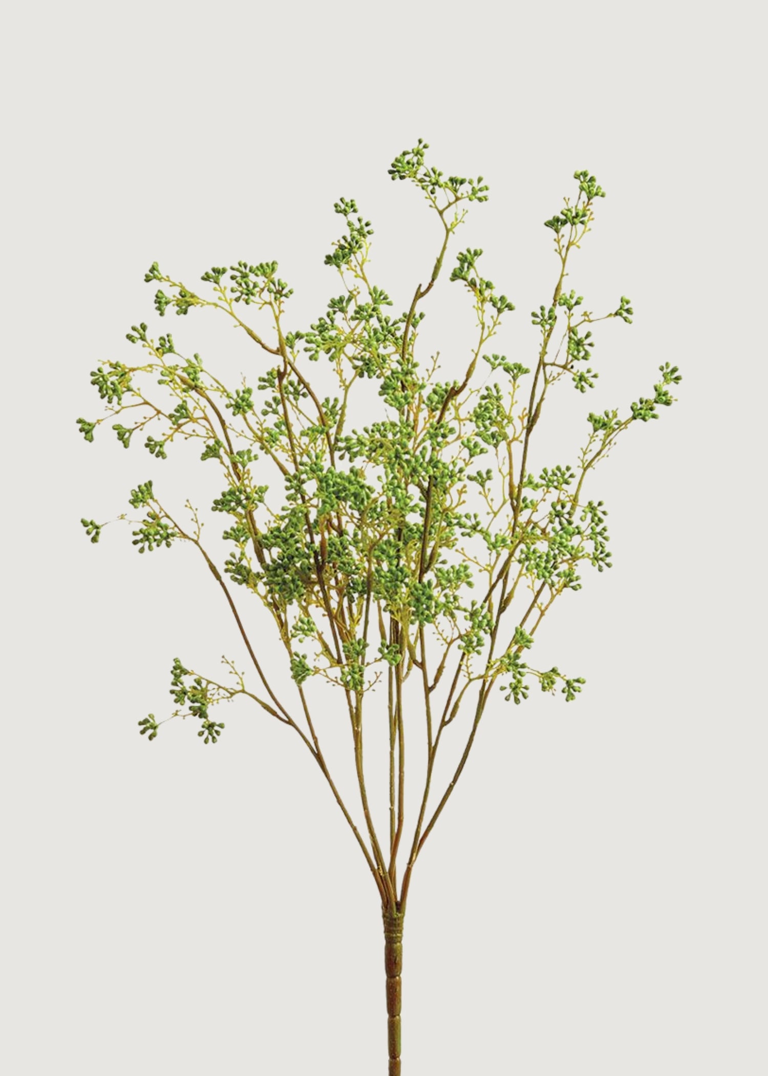 Green artificial berry cluster bush with lifelike foliage