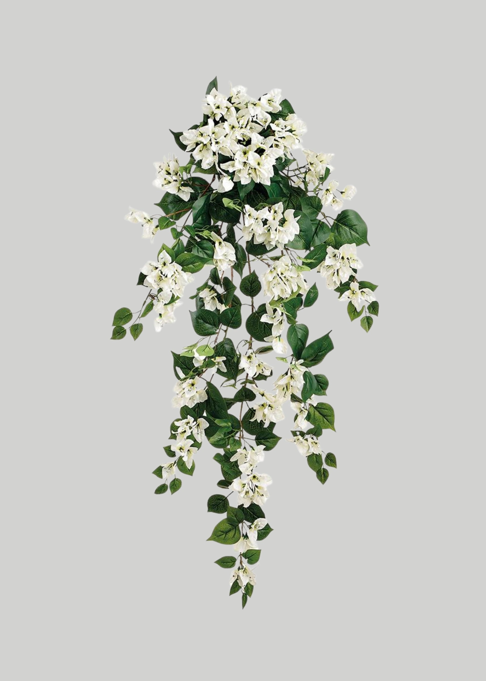 Fake Bougainvillea Hanging Bush in Cream